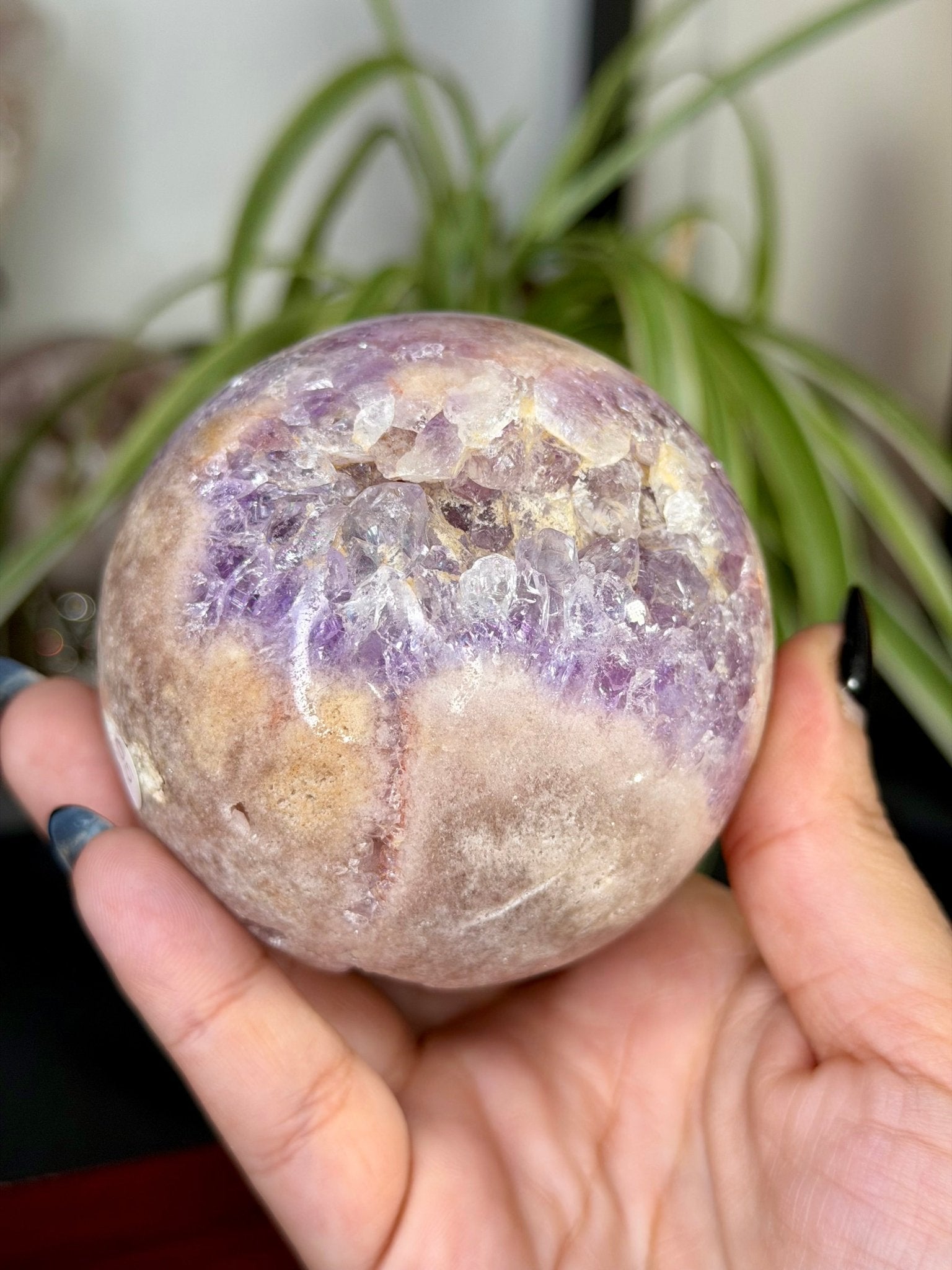 Pink Amethyst Sphere | 436g - The Crystal Valley