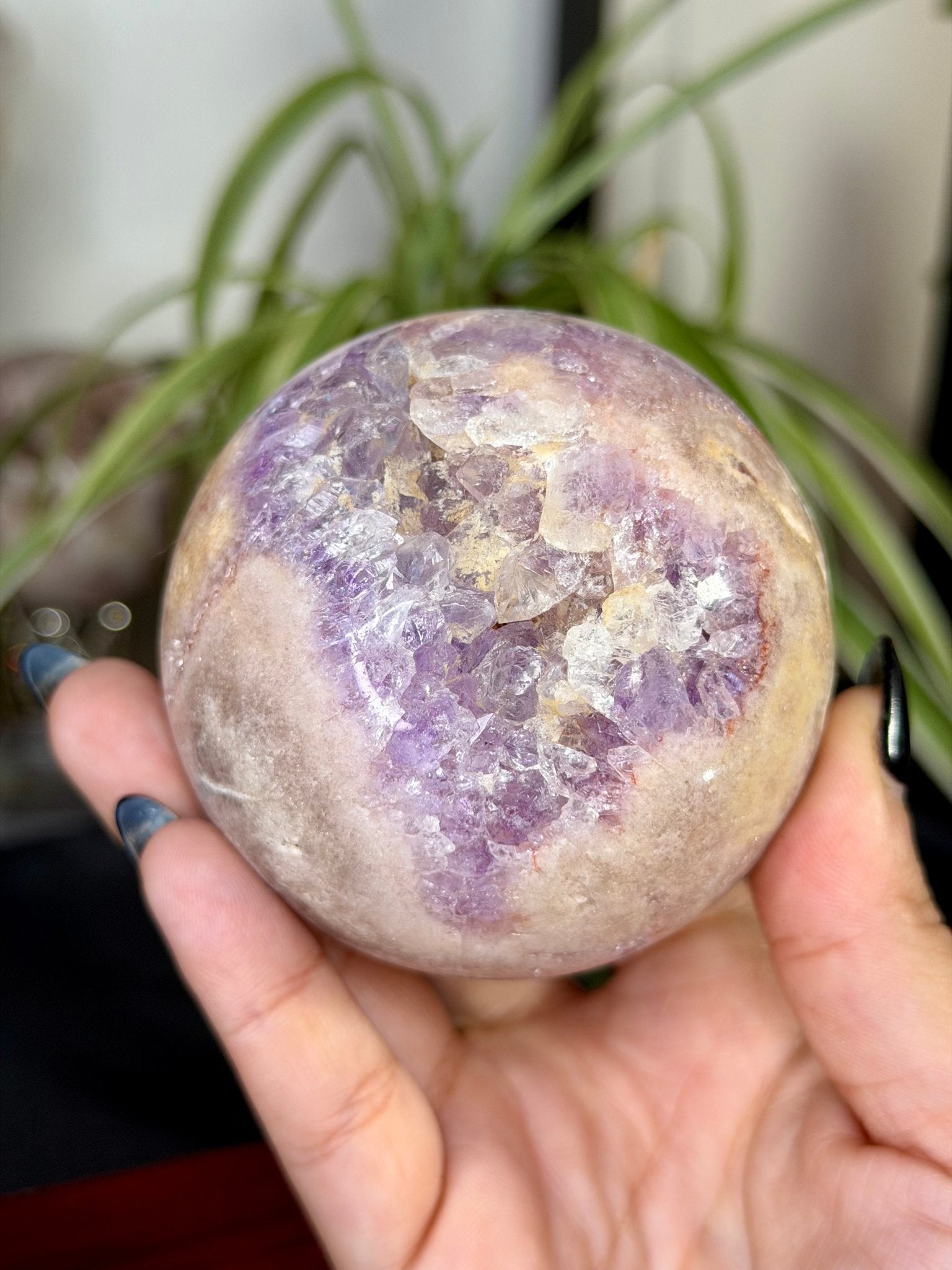 Pink Amethyst Sphere | 436g - The Crystal Valley
