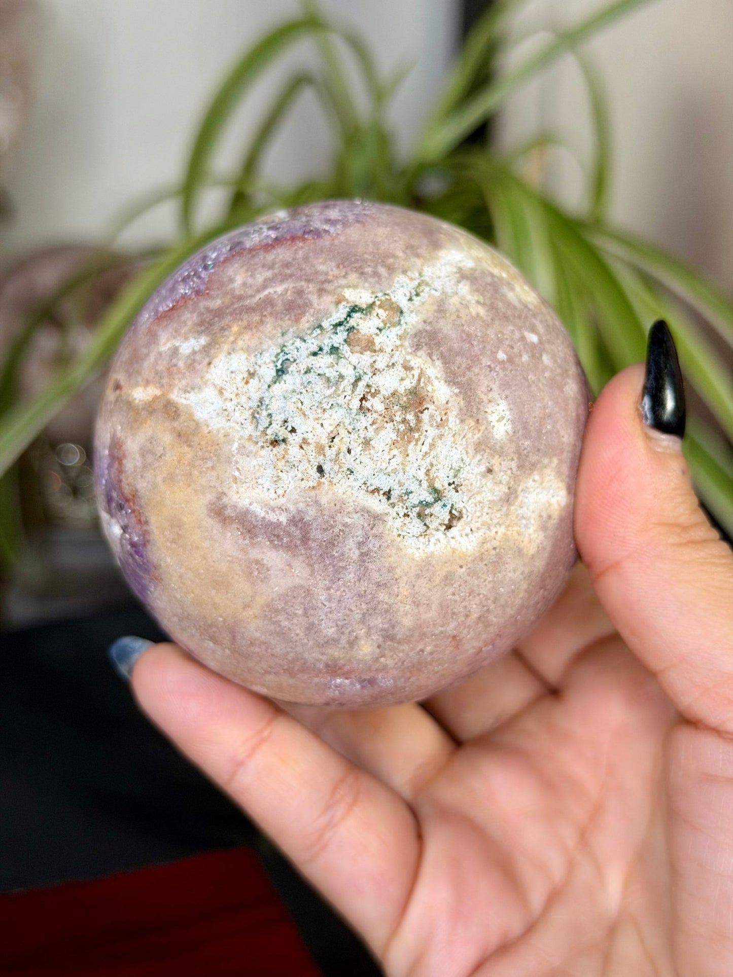 Pink Amethyst Sphere | 436g - The Crystal Valley
