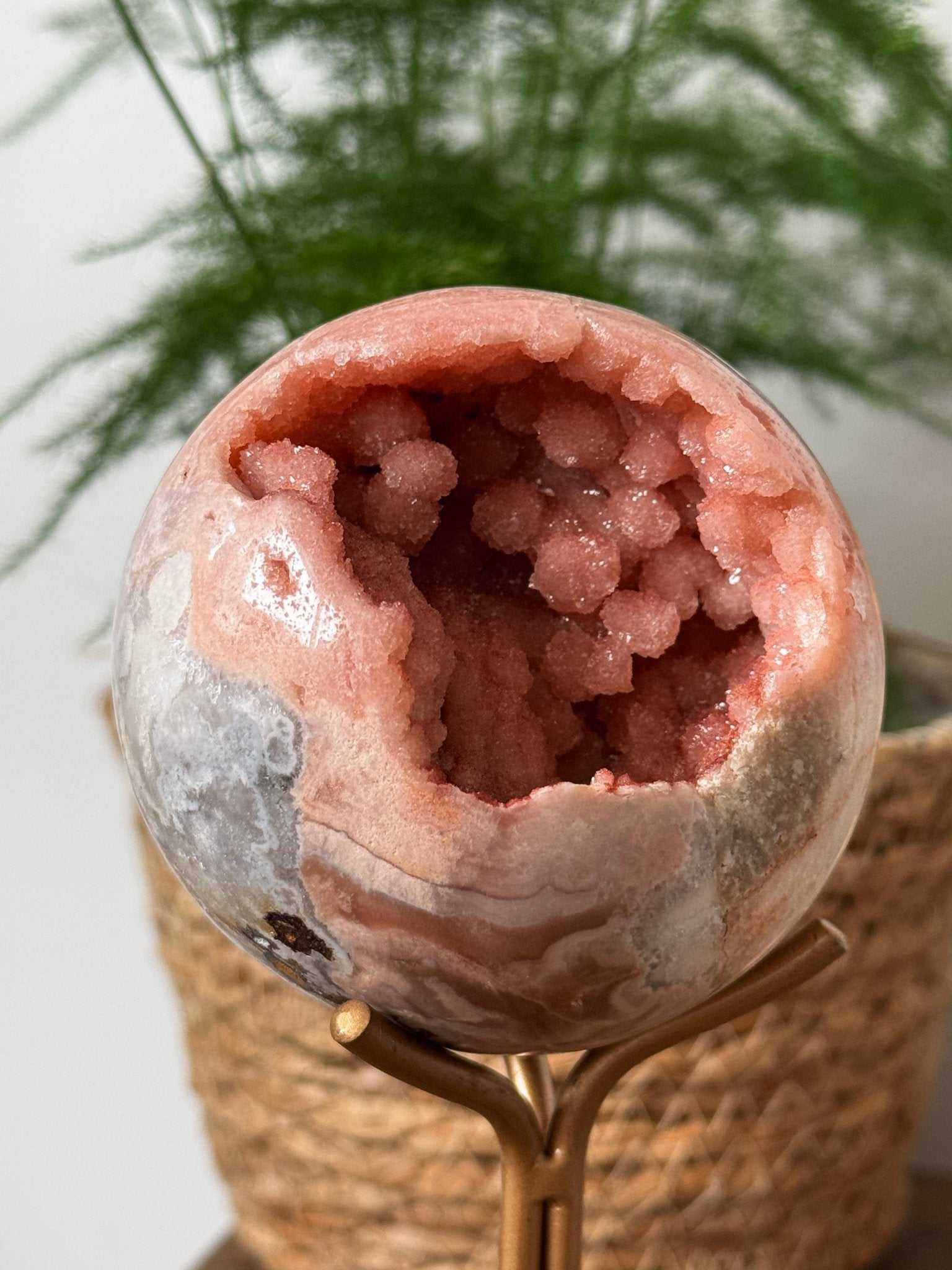 Pink Amethyst Sphere | 564g - The Crystal Valley