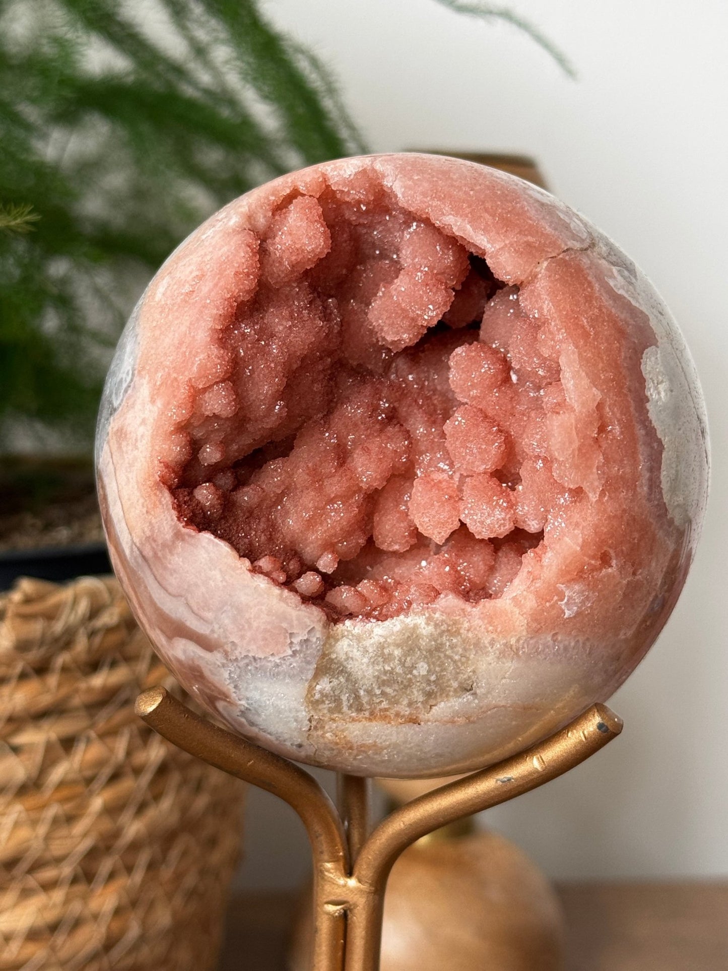 Pink Amethyst Sphere | 564g - The Crystal Valley