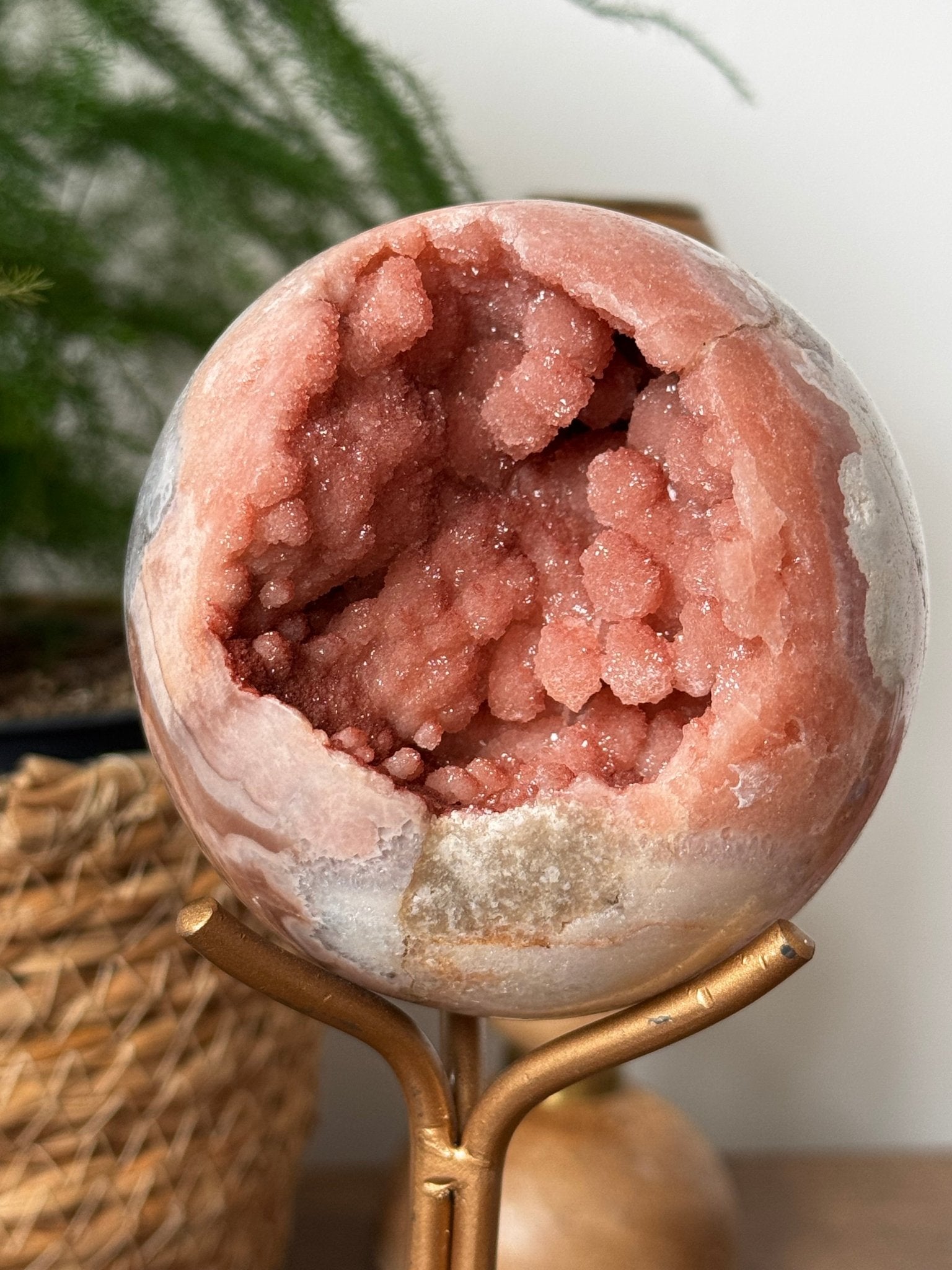 Pink Amethyst Sphere | 564g - The Crystal Valley