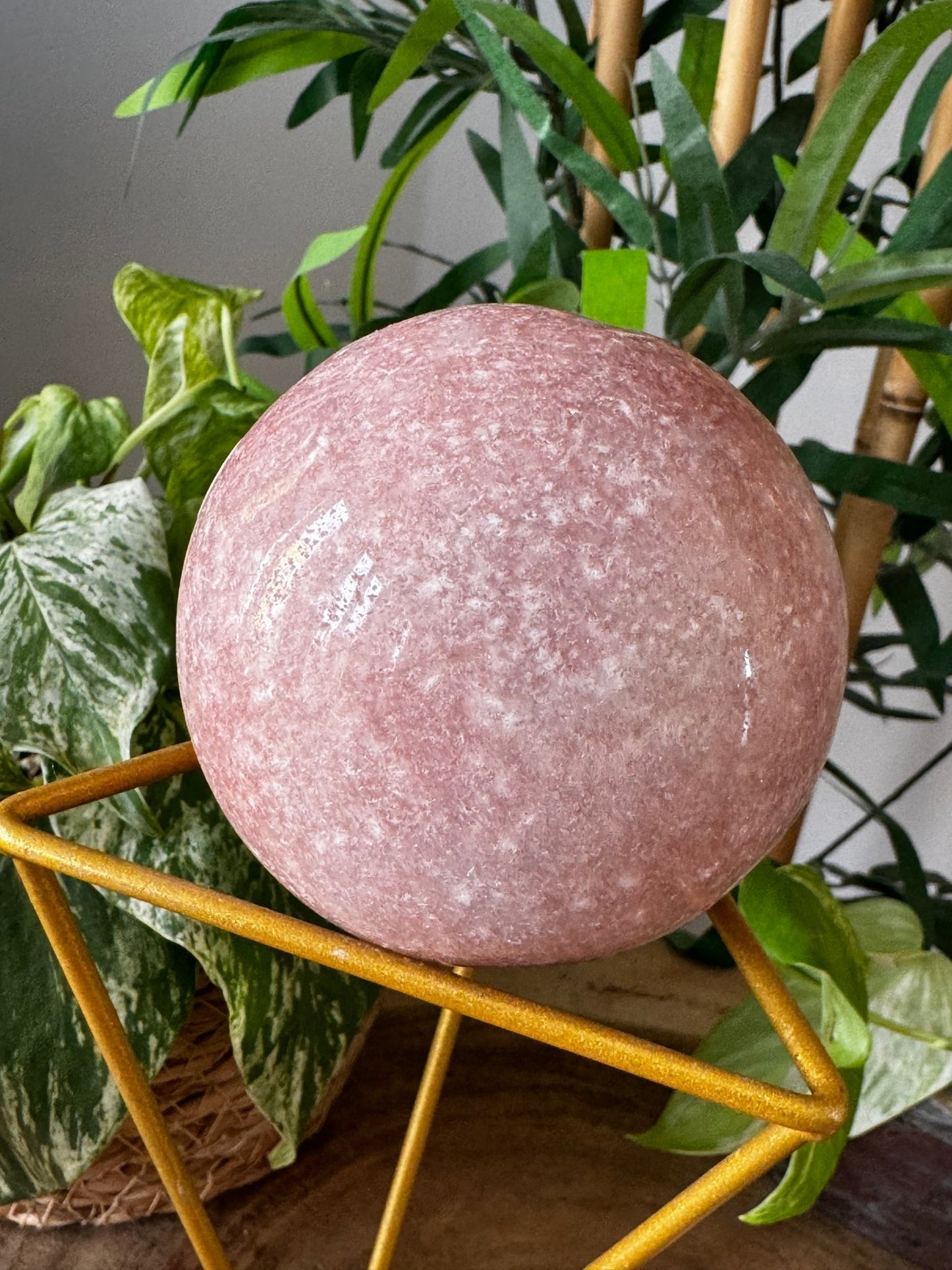Pink Amethyst Sphere | 596g - The Crystal Valley