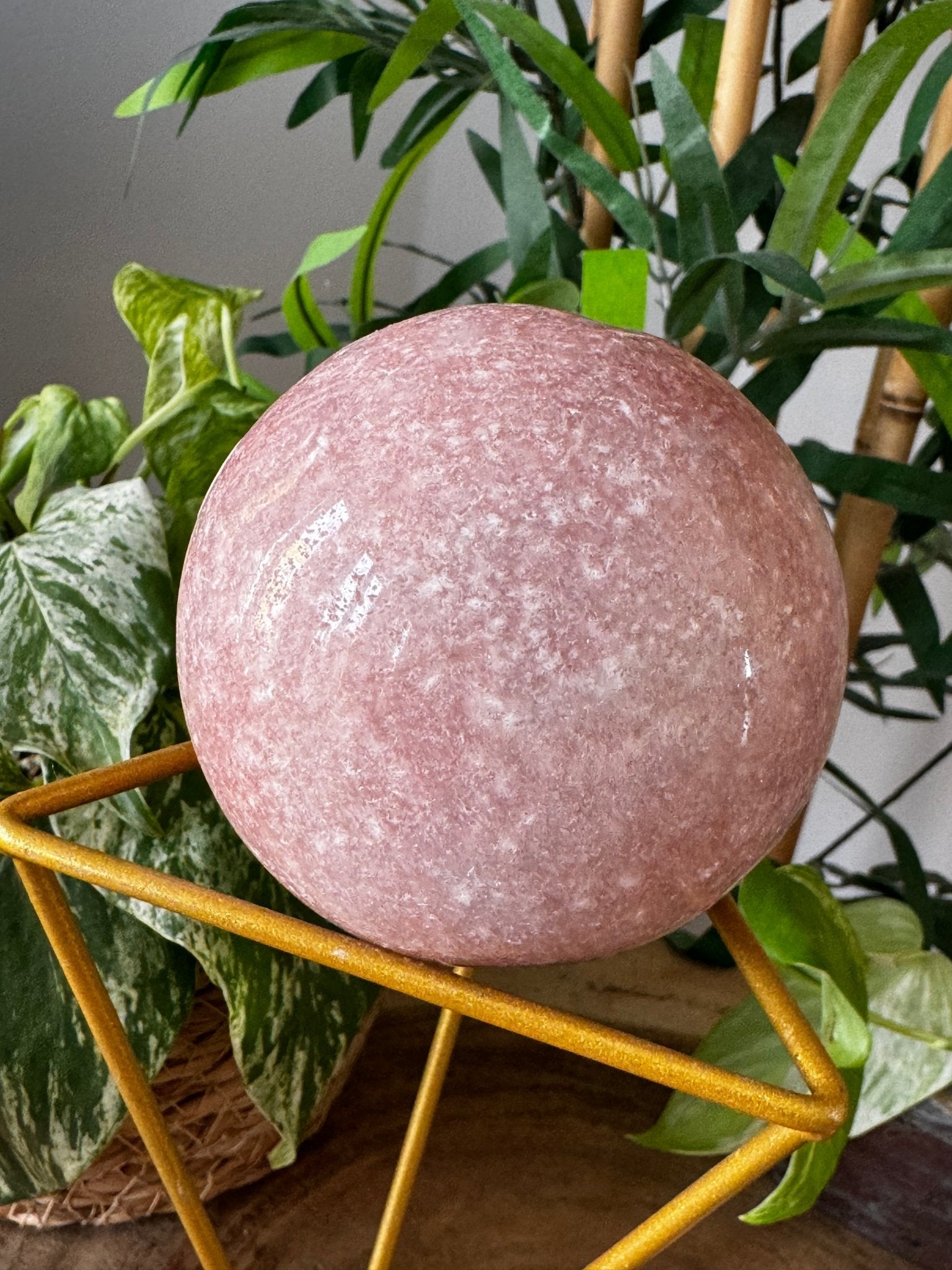 Pink Amethyst Sphere | 596g - The Crystal Valley