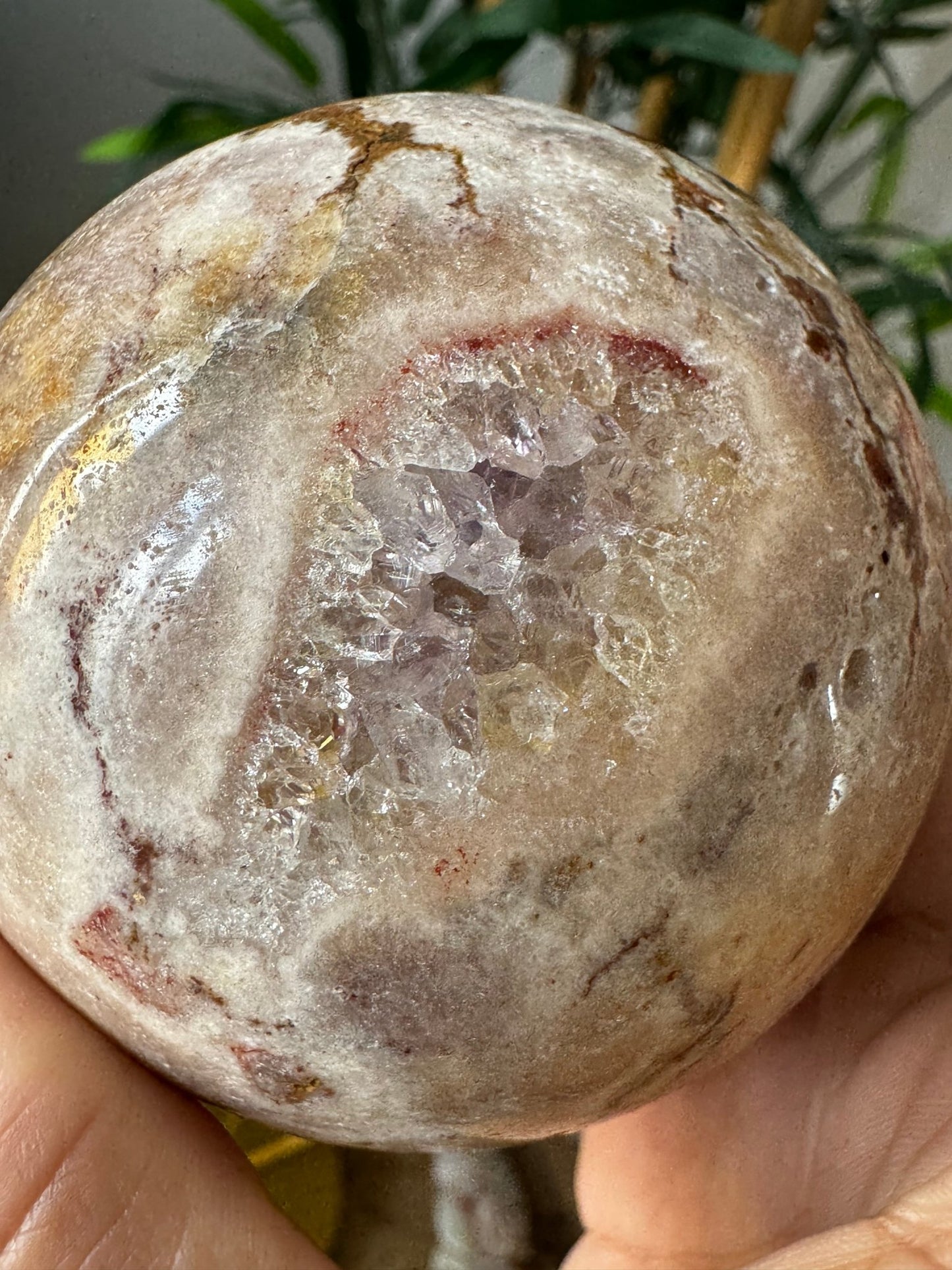 Pink Amethyst Sphere | 597g - The Crystal Valley