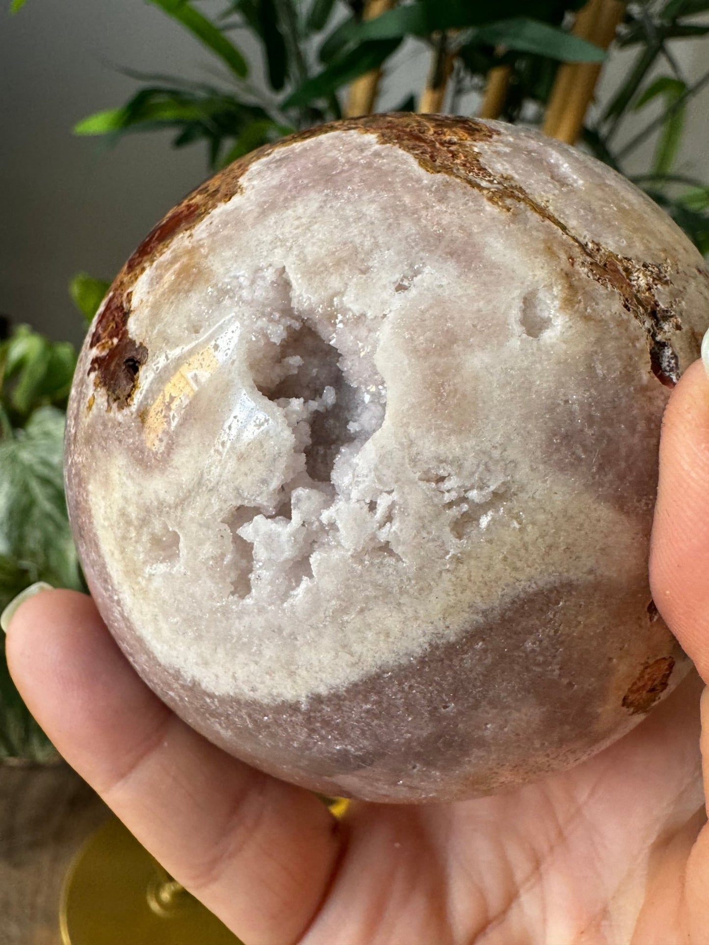 Pink Amethyst Sphere | 597g - The Crystal Valley