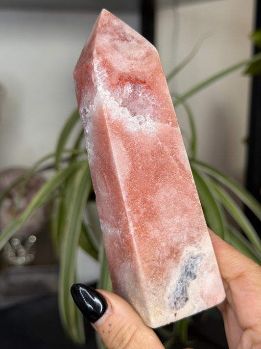 Pink Amethyst Tower | 259g - The Crystal Valley
