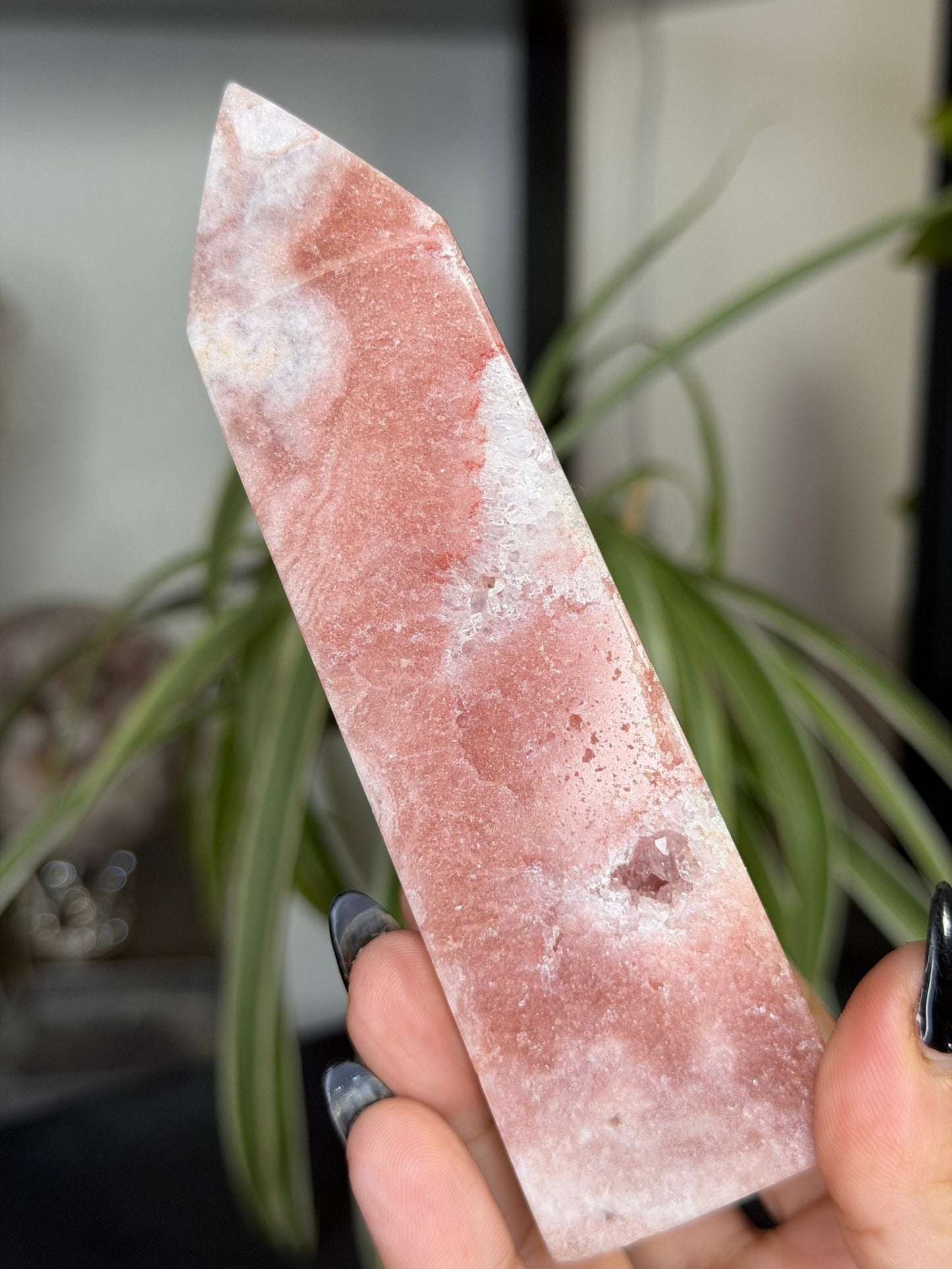 Pink Amethyst Tower | 259g - The Crystal Valley