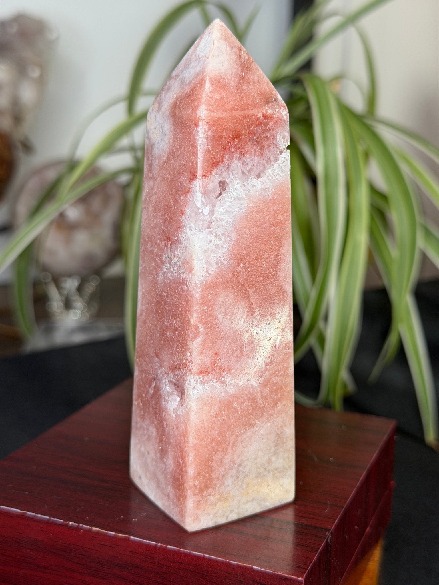 Pink Amethyst Tower | 259g - The Crystal Valley