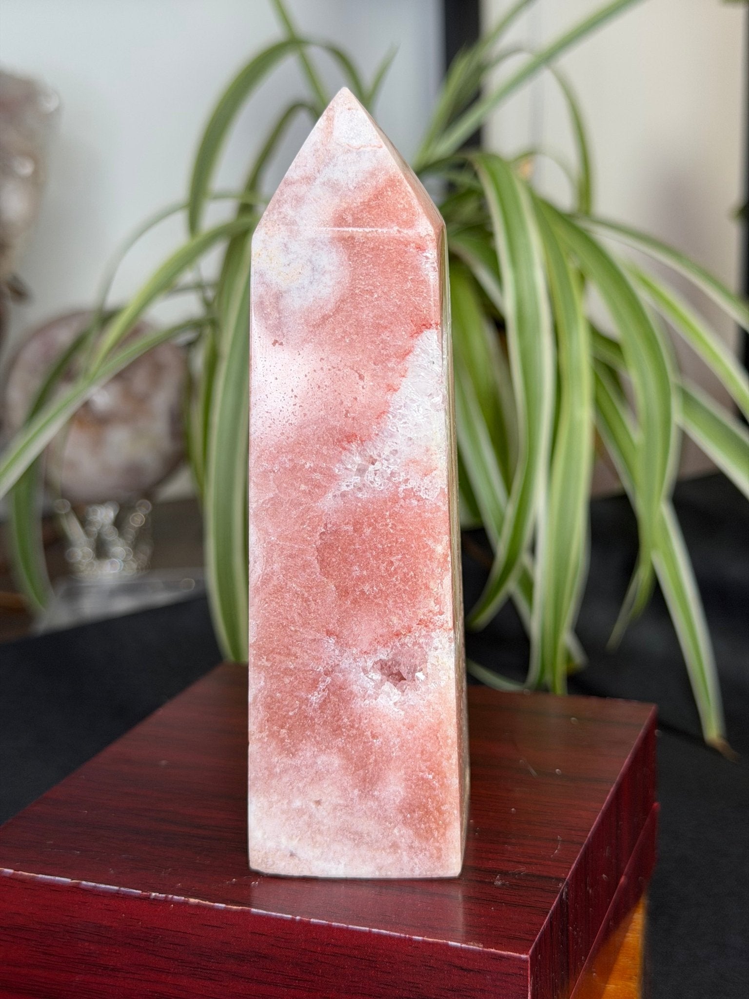 Pink Amethyst Tower | 259g - The Crystal Valley