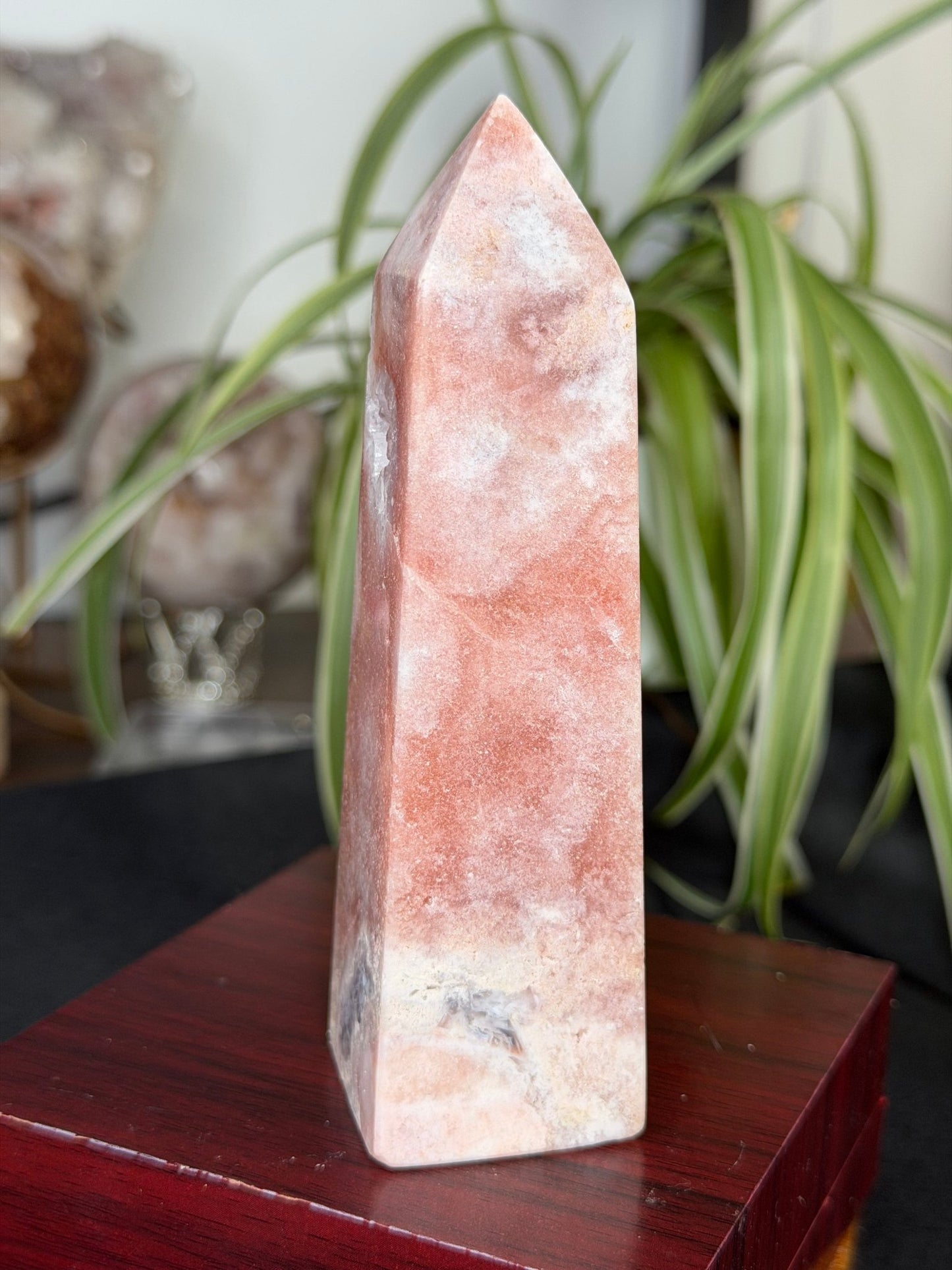 Pink Amethyst Tower | 259g - The Crystal Valley