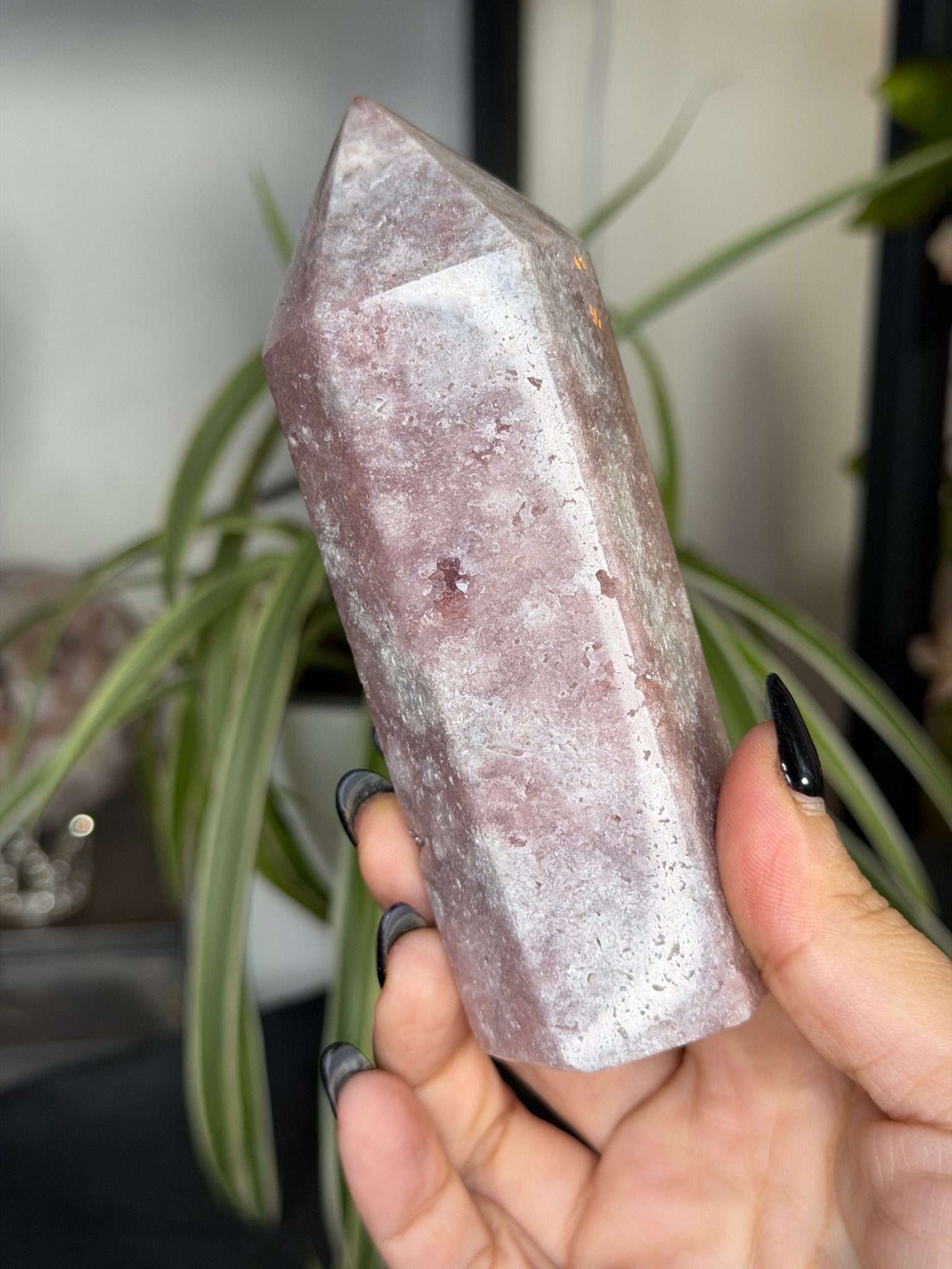 Pink Amethyst Tower | 328g - The Crystal Valley