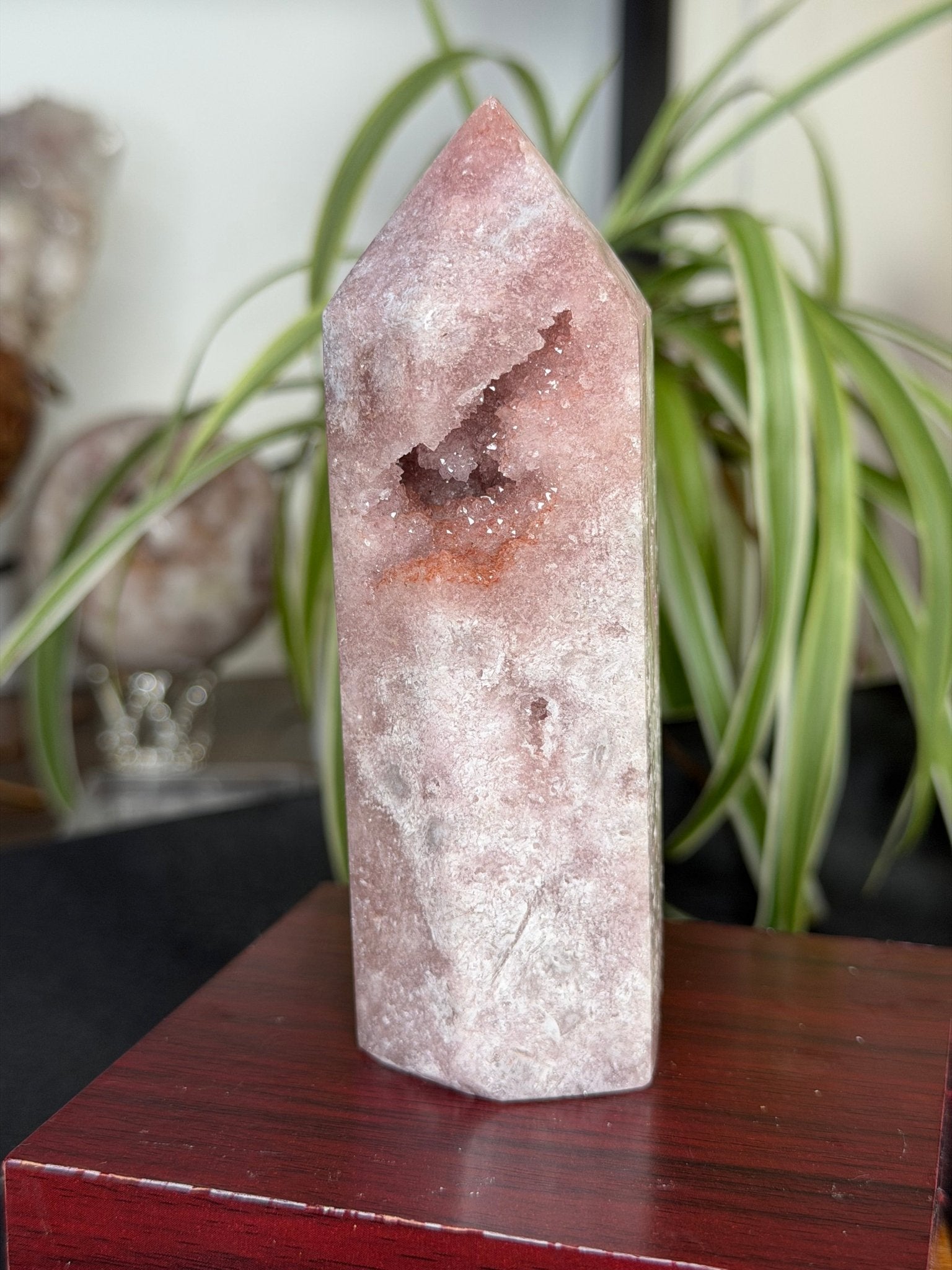 Pink Amethyst Tower | 328g - The Crystal Valley