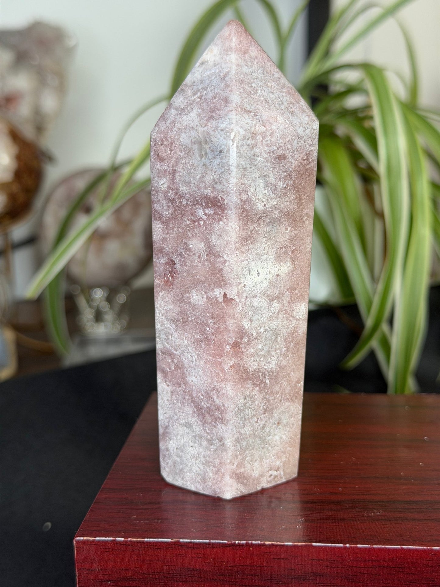 Pink Amethyst Tower | 328g - The Crystal Valley