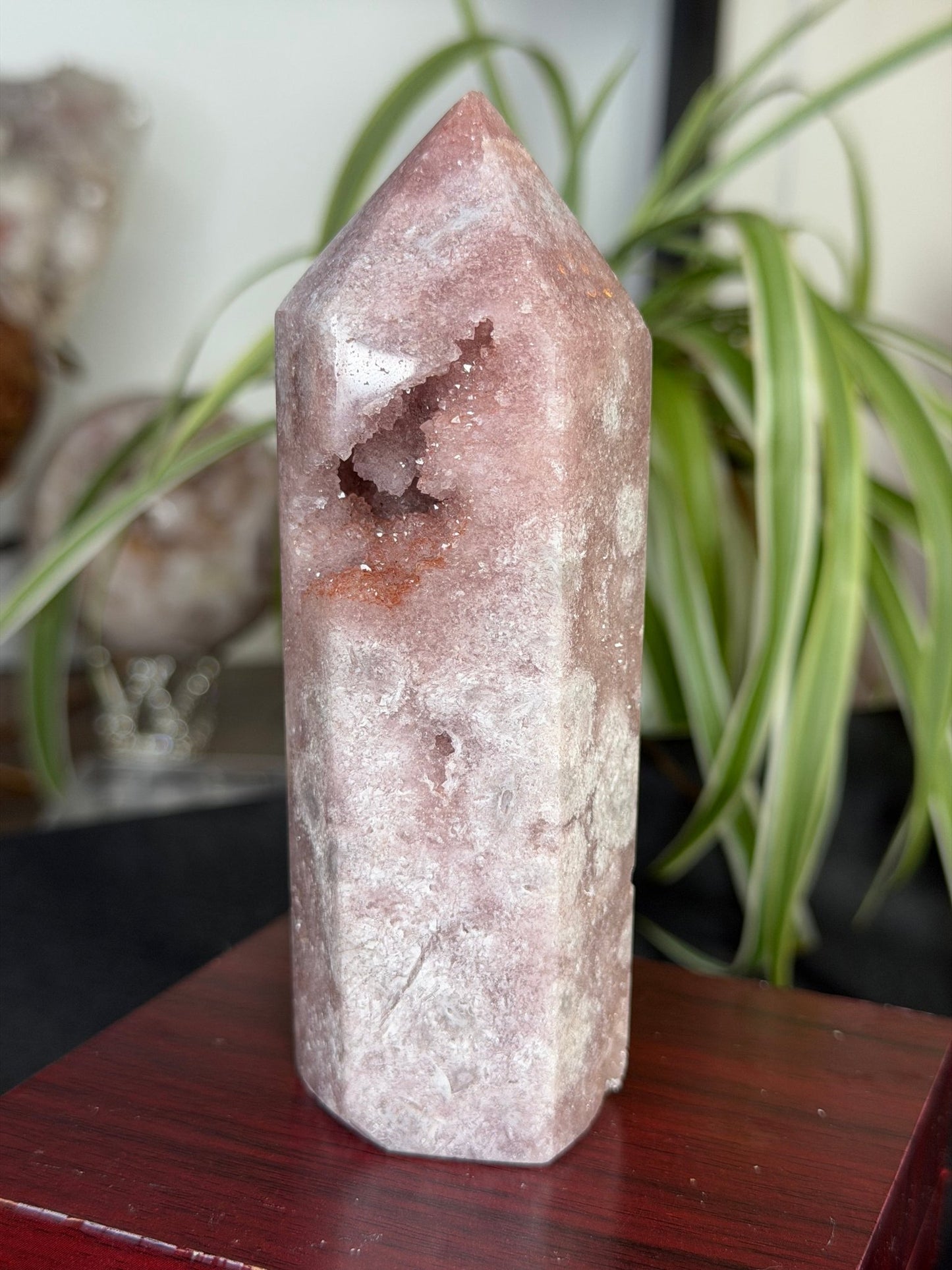 Pink Amethyst Tower | 328g - The Crystal Valley