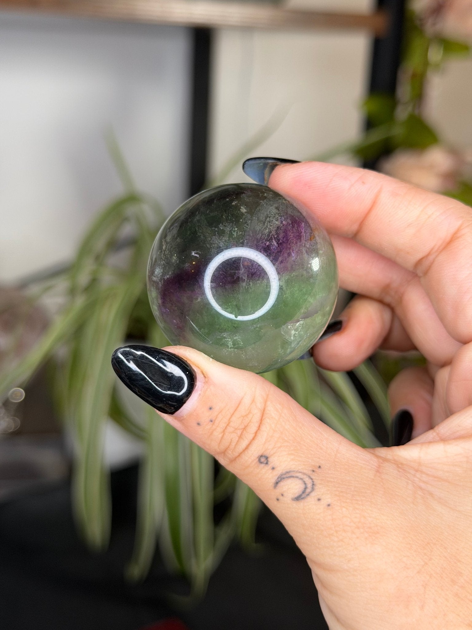 Rainbow Fluorite Sphere | 99g - The Crystal Valley