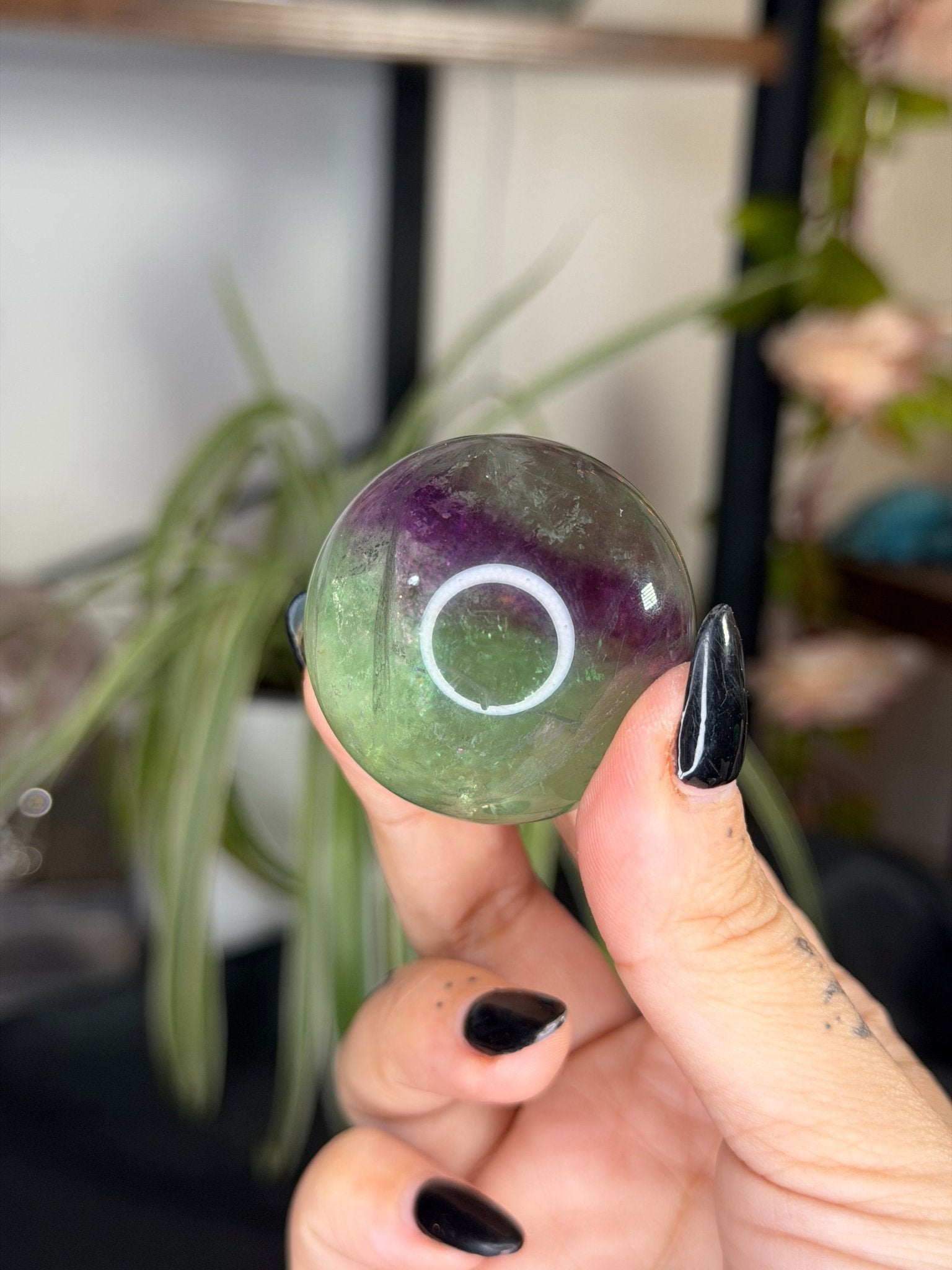 Rainbow Fluorite Sphere | 99g - The Crystal Valley