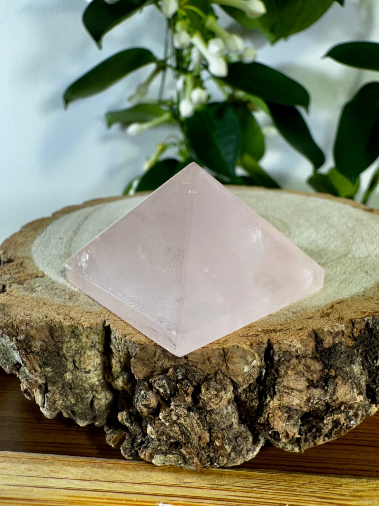 Rose Quartz Pyramid | 37g - The Crystal Valley