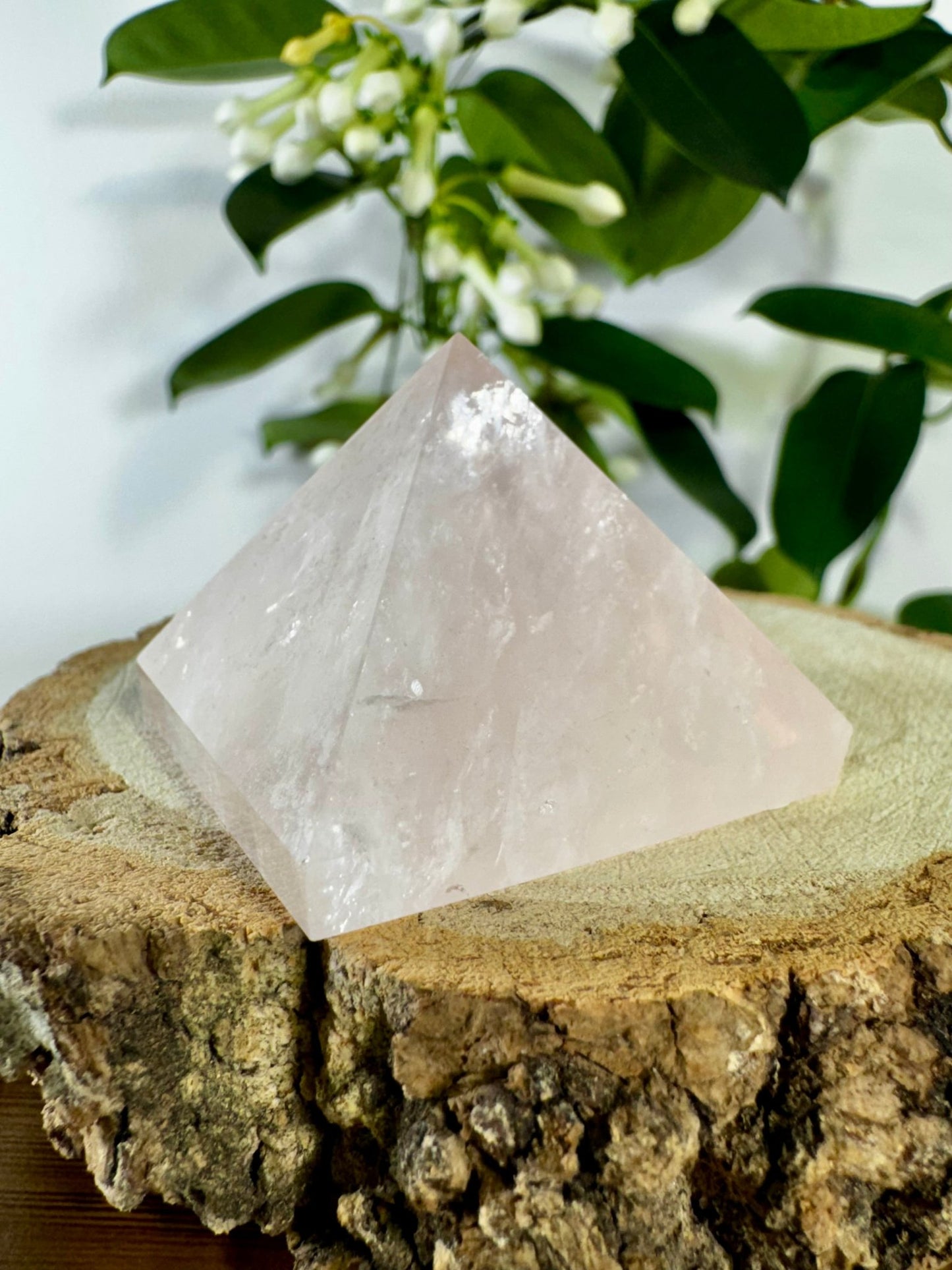 Rose Quartz Pyramid | 80g - The Crystal Valley