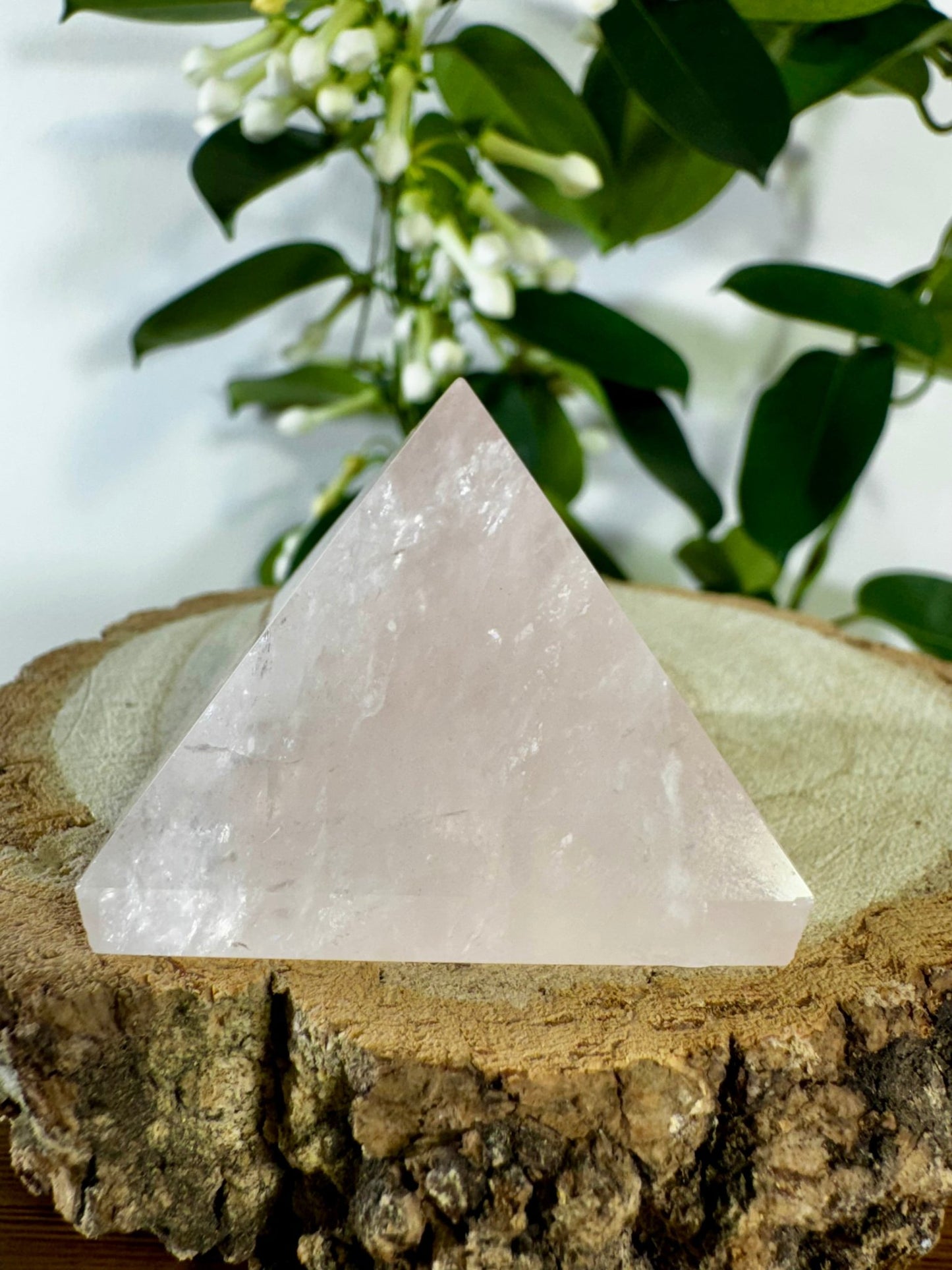 Rose Quartz Pyramid | 80g - The Crystal Valley