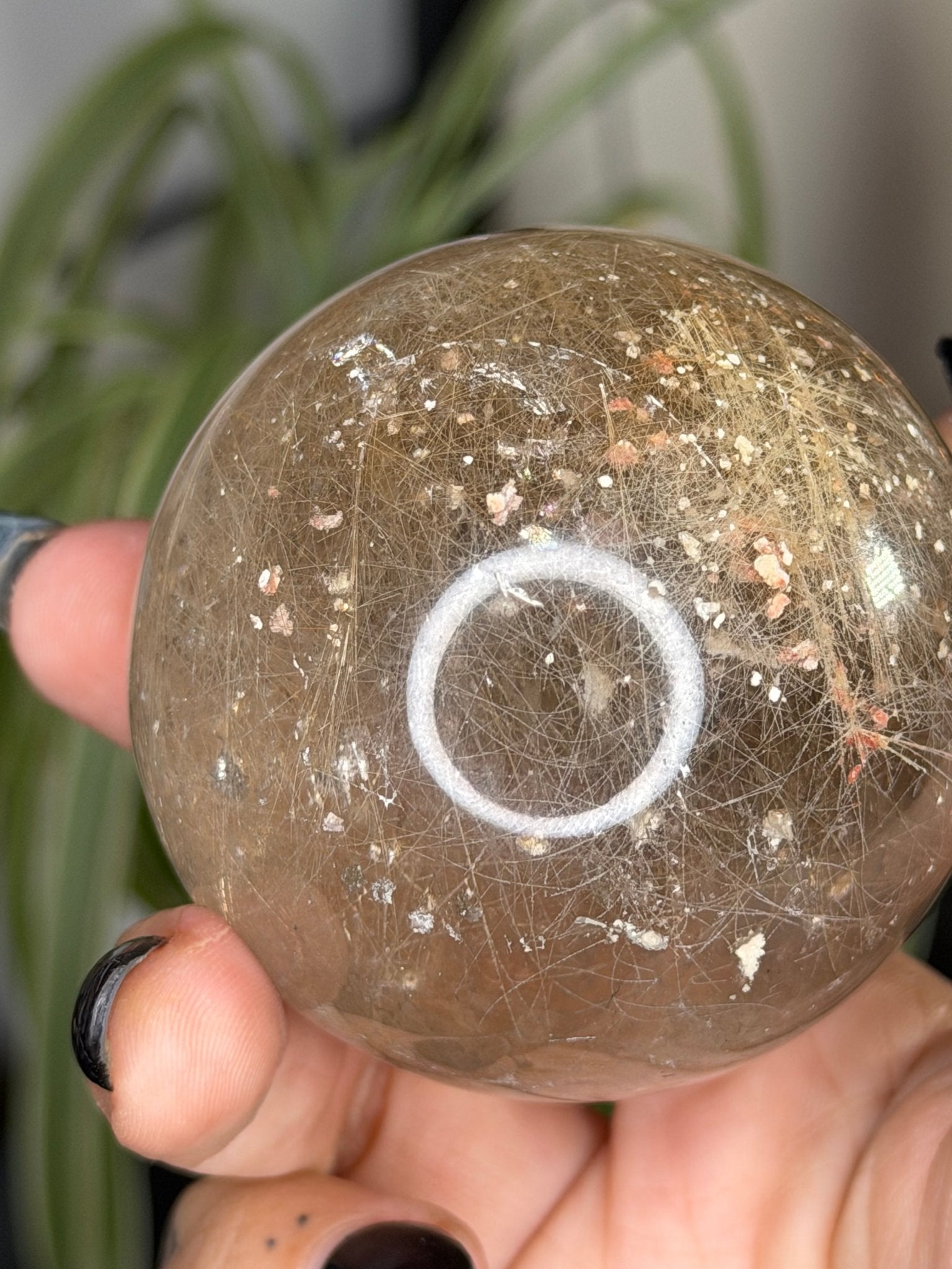Rutilated Quartz Sphere | 253g - The Crystal Valley