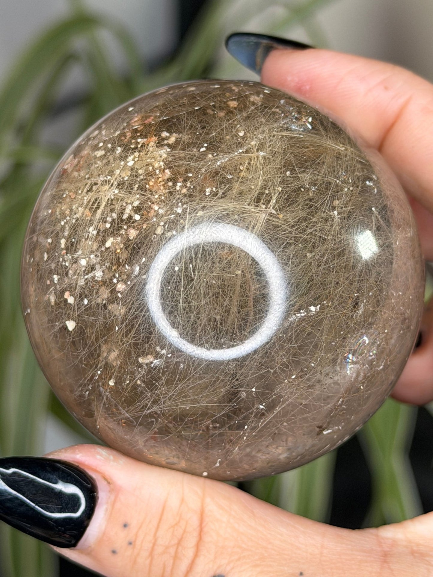 Rutilated Quartz Sphere | 253g - The Crystal Valley