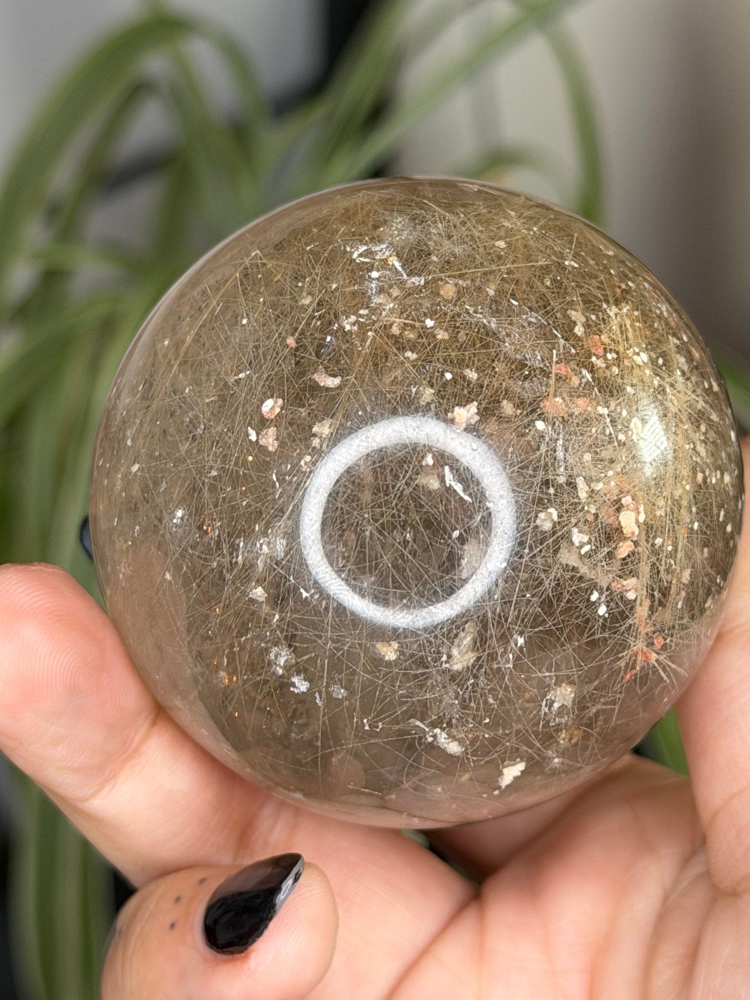Rutilated Quartz Sphere | 253g - The Crystal Valley