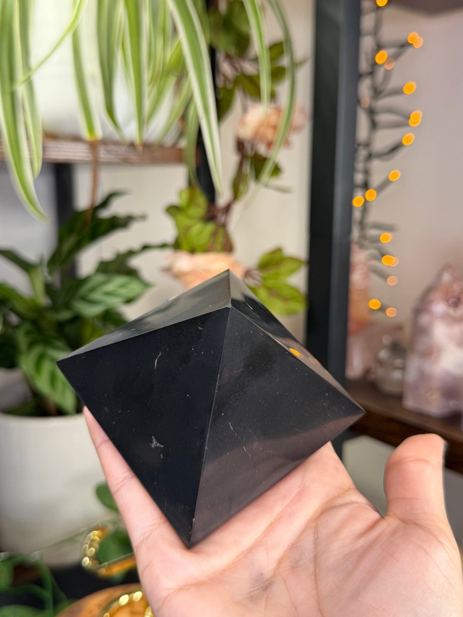 Shungite Pyramid | 243g - The Crystal Valley