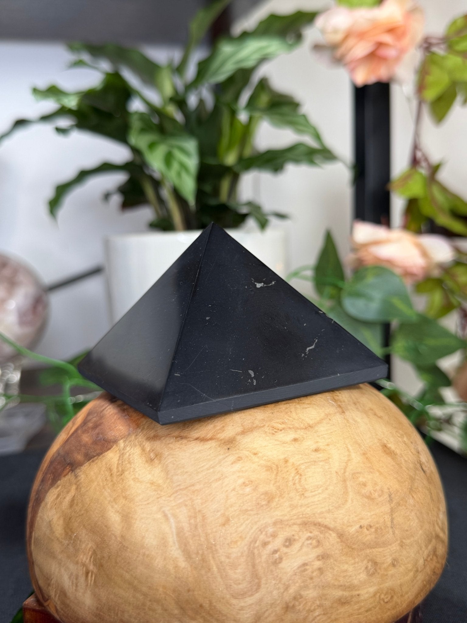 Shungite Pyramid | 243g - The Crystal Valley