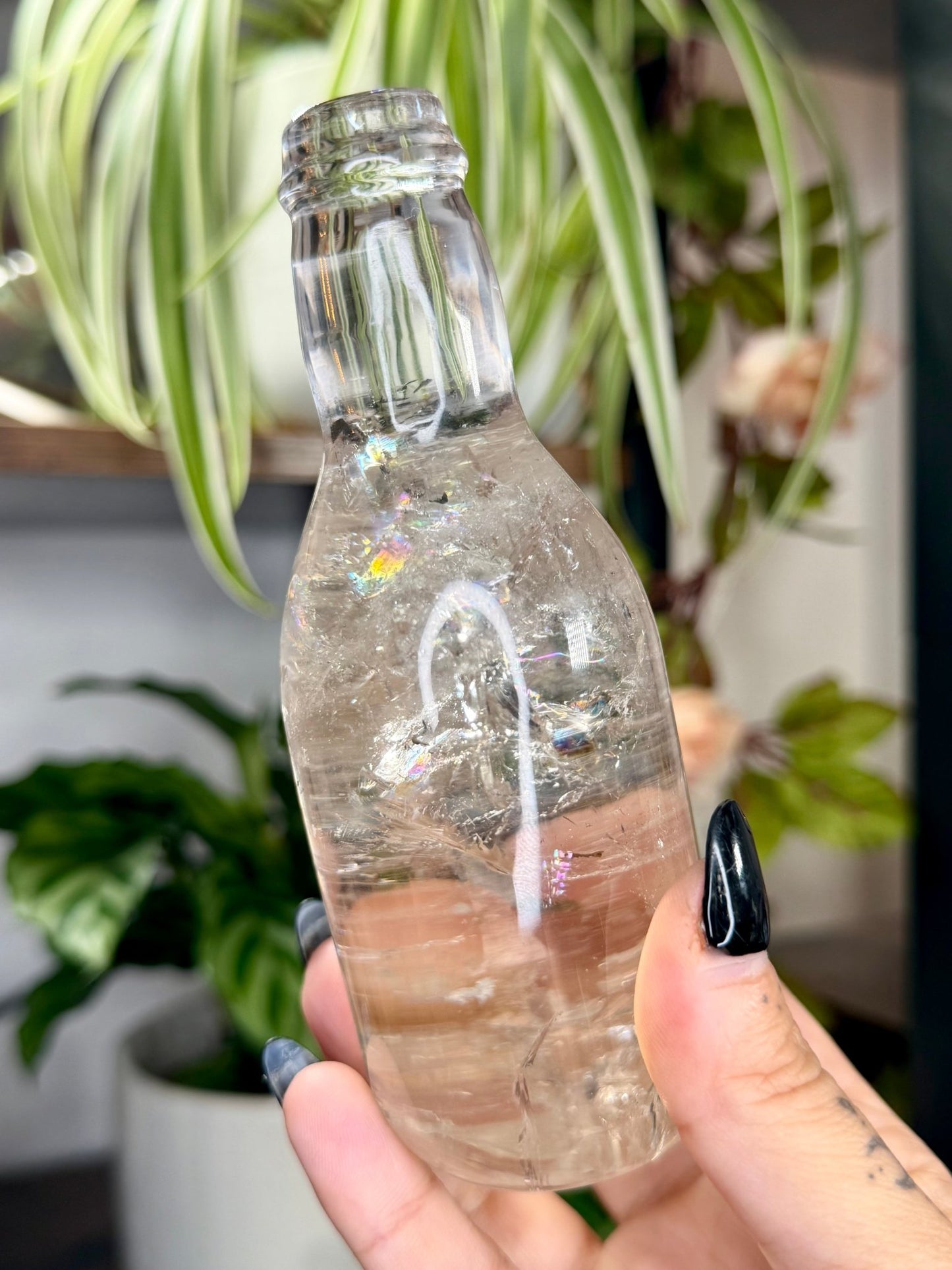Smokey Quartz Bottle | 392g - The Crystal Valley