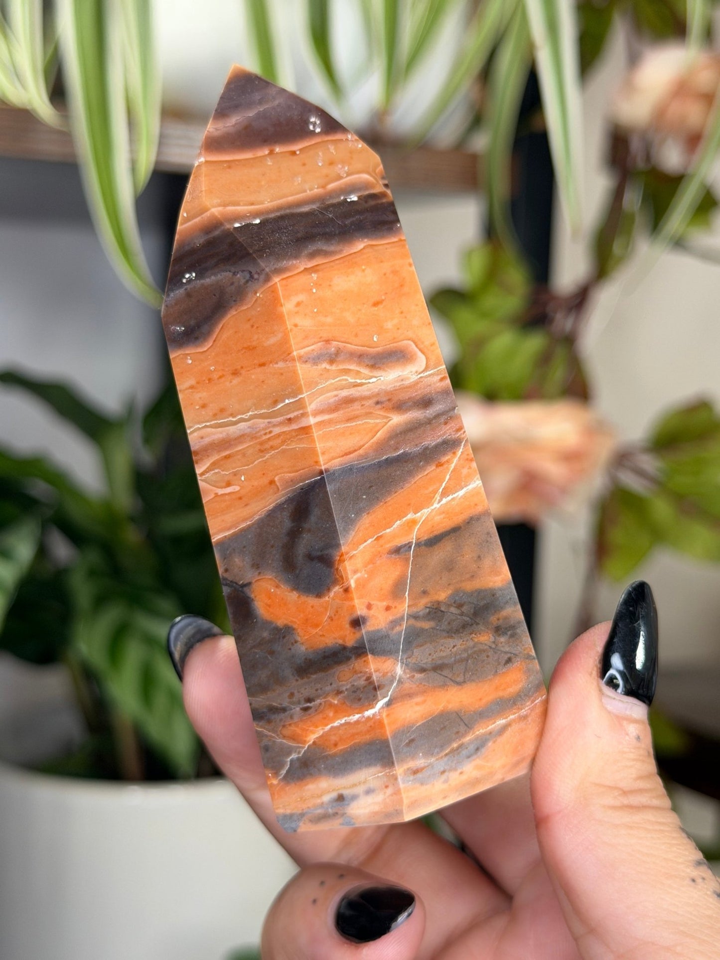 Tiger Jasper Tower | 244g - The Crystal Valley