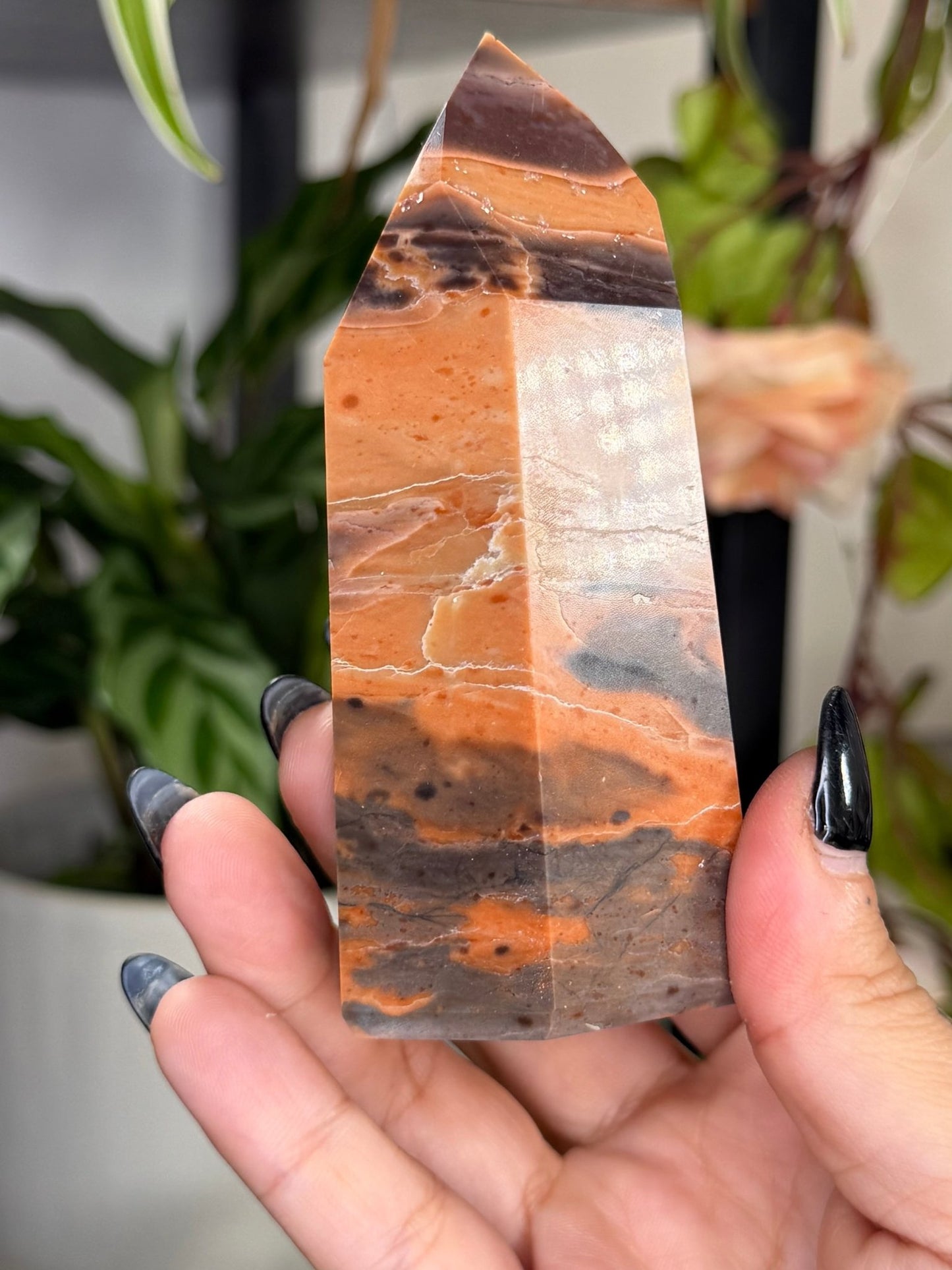 Tiger Jasper Tower | 244g - The Crystal Valley