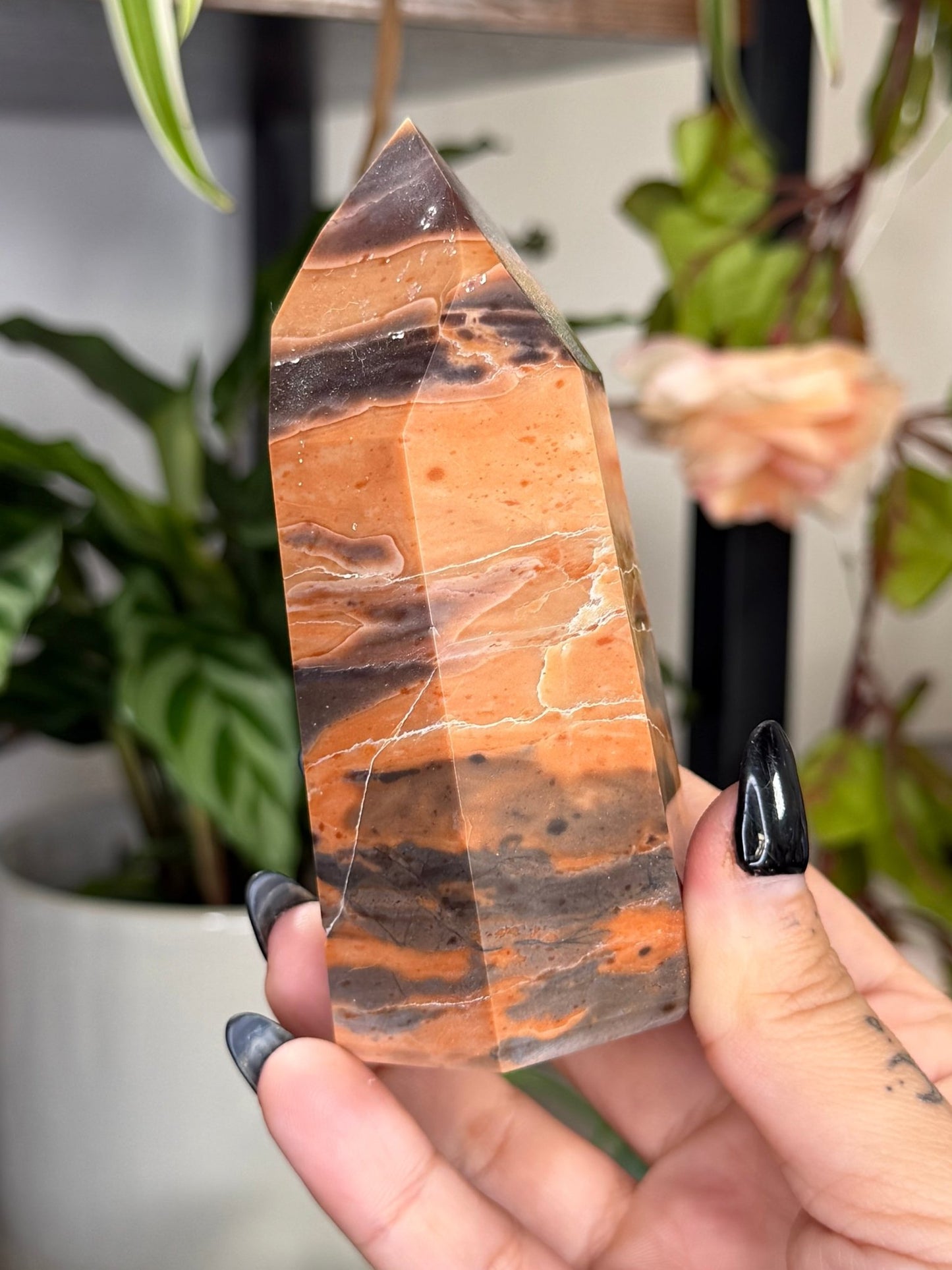 Tiger Jasper Tower | 244g - The Crystal Valley