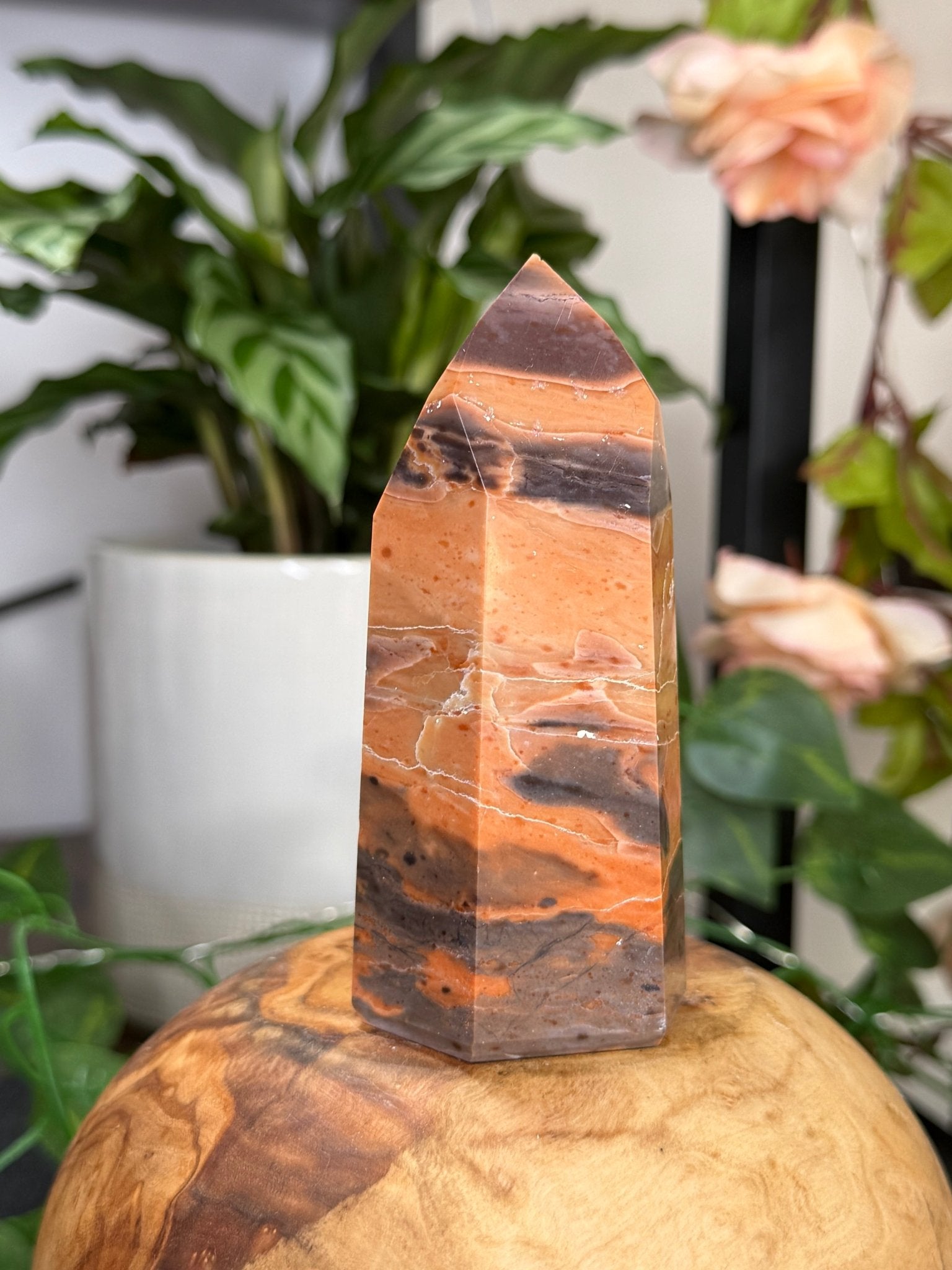 Tiger Jasper Tower | 244g - The Crystal Valley