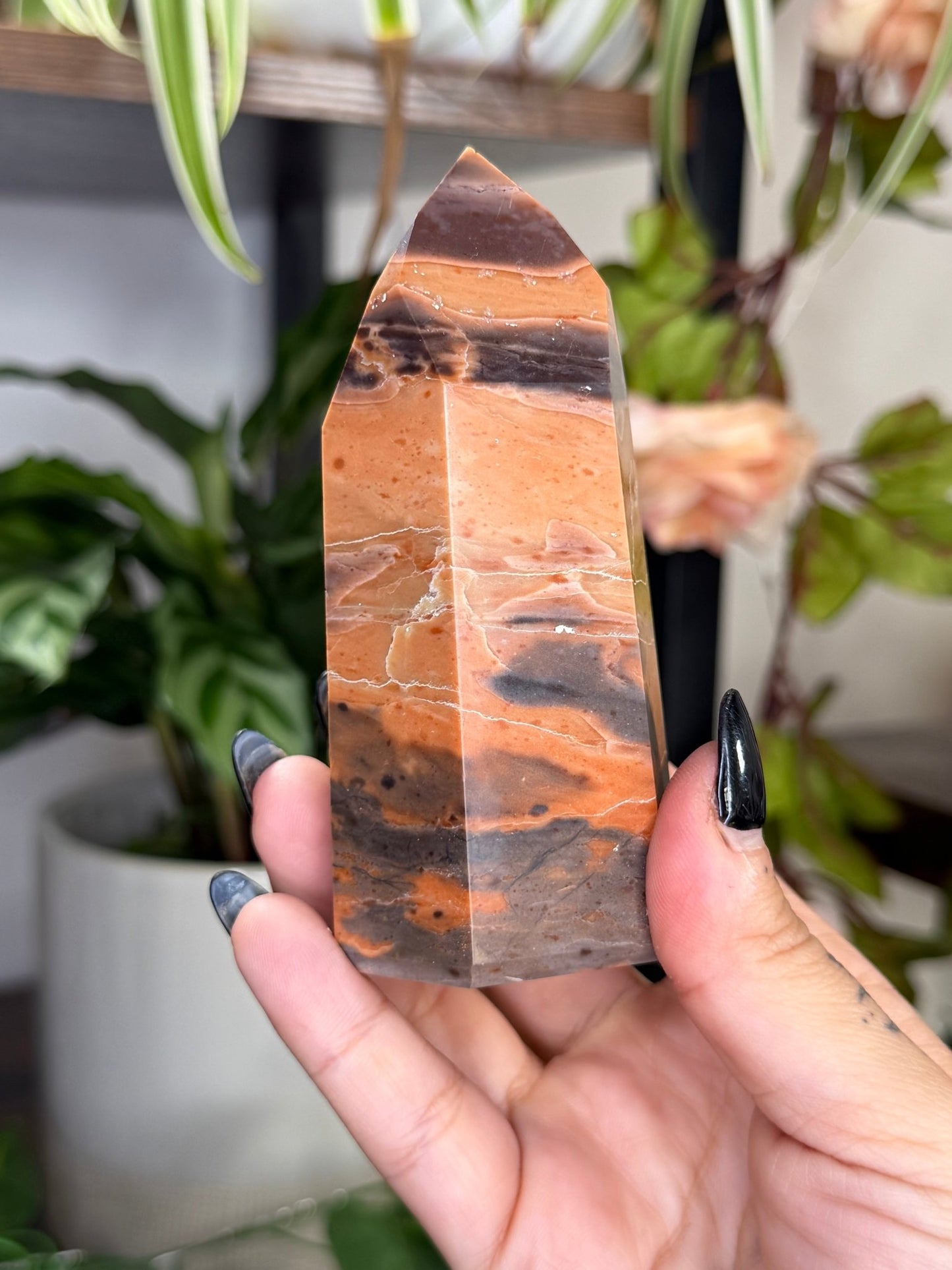 Tiger Jasper Tower | 244g - The Crystal Valley