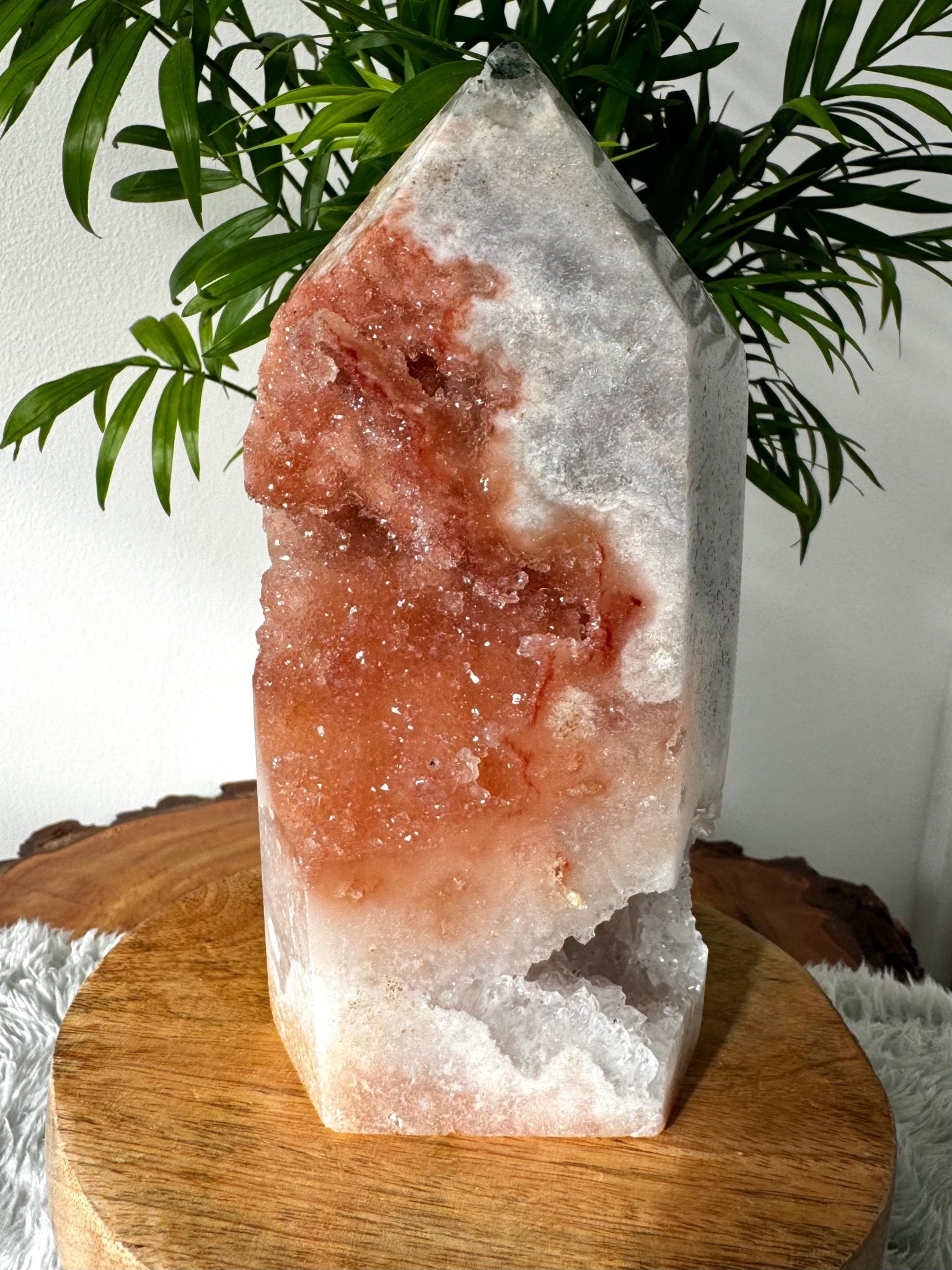Very Unique Pink Amethyst & Quartz Tower | 1.2 kg - The Crystal ValleyQuartz