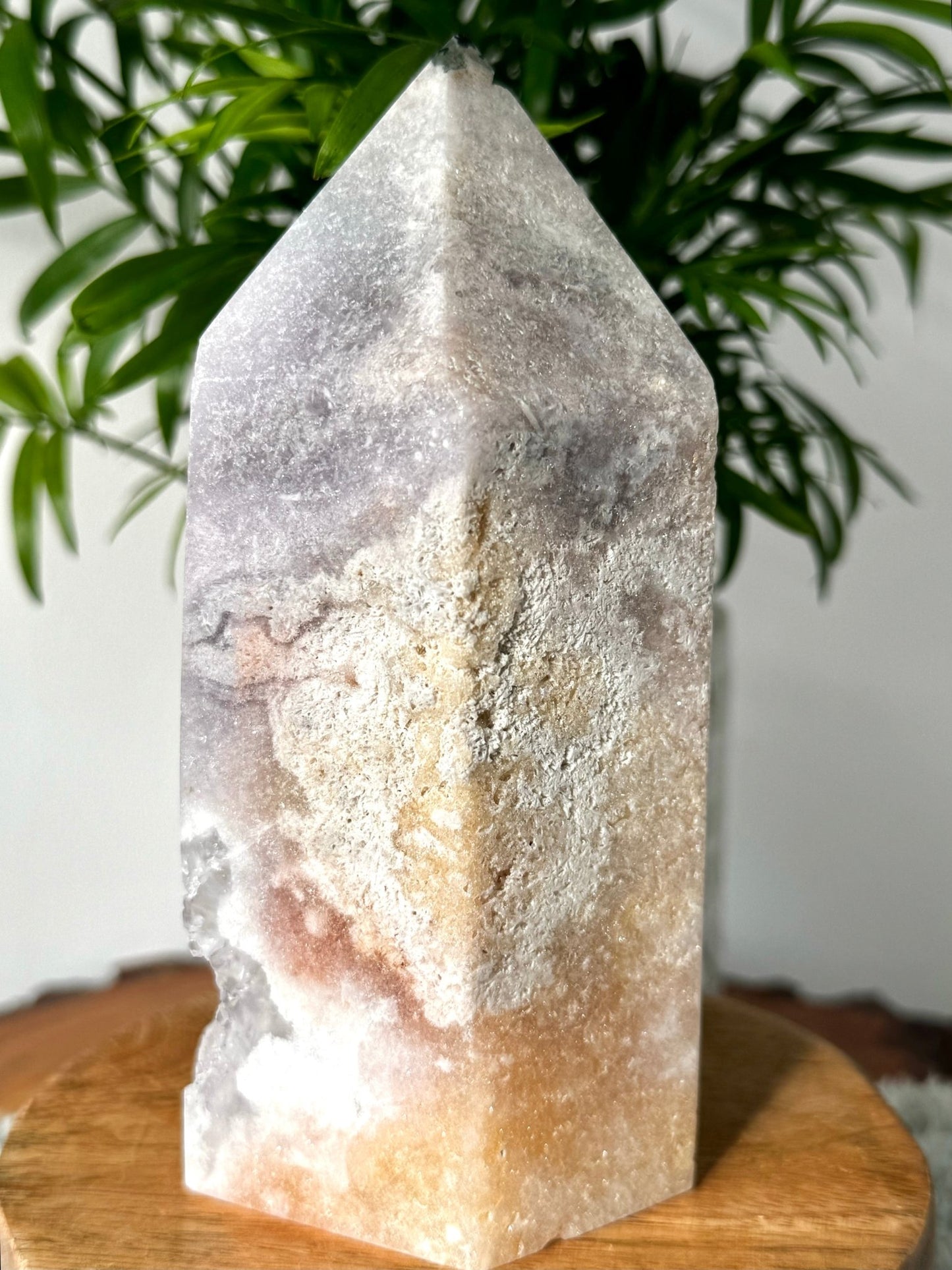 Very Unique Pink Amethyst & Quartz Tower | 1.2 kg - The Crystal ValleyQuartz