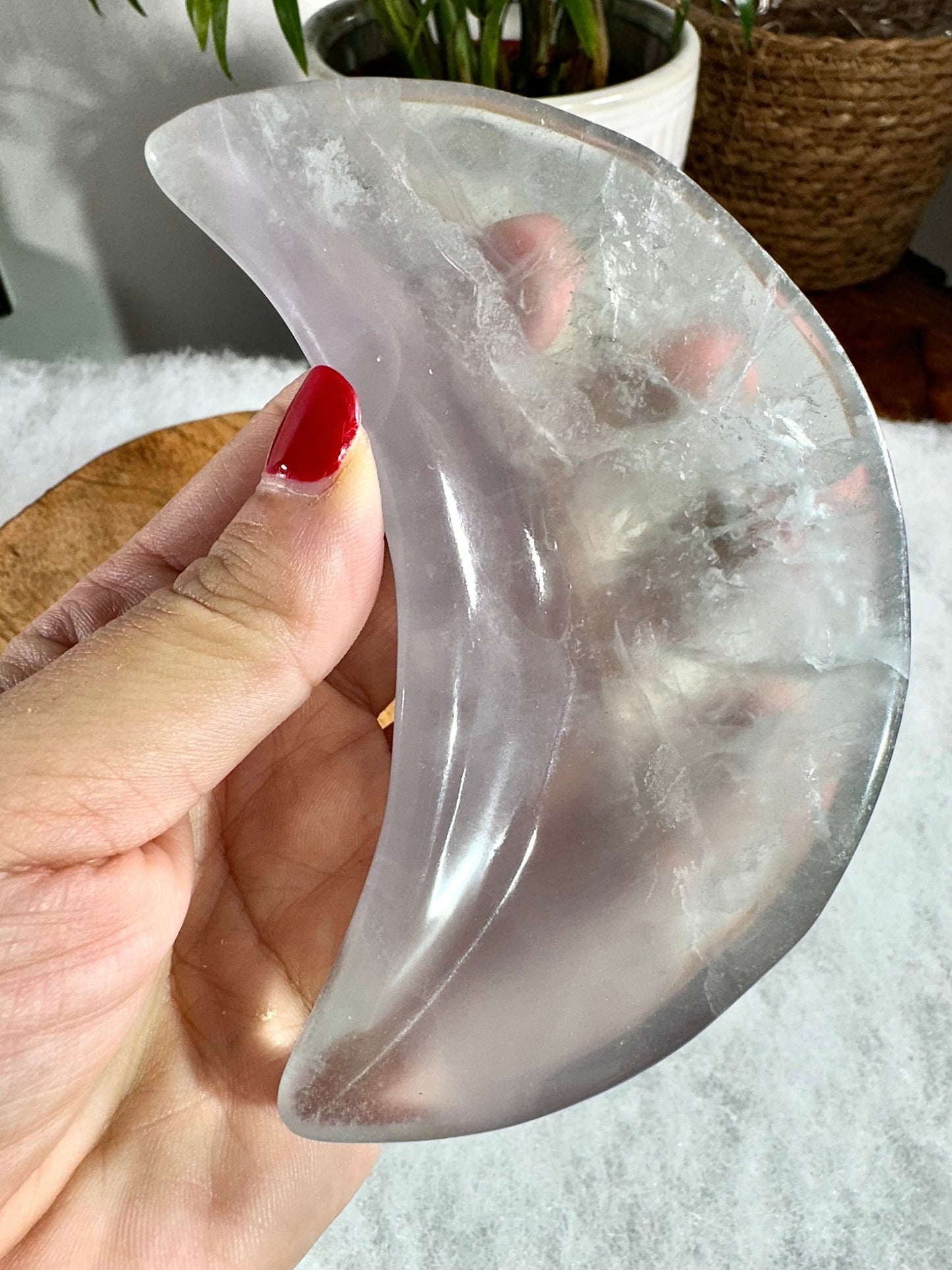 Ytrum Fluorite Moon Bowl | 194g - The Crystal Valley