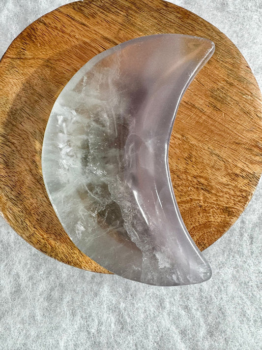 Ytrum Fluorite Moon Bowl | 194g - The Crystal Valley