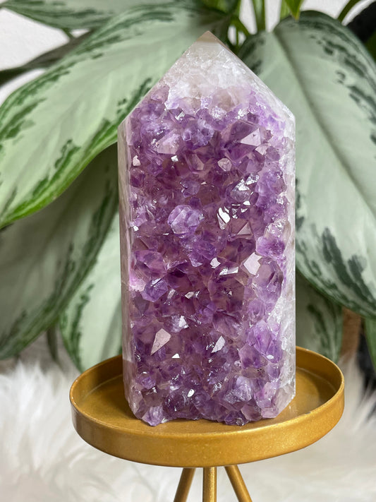 High Quality Amethyst Tower with Agate || T3